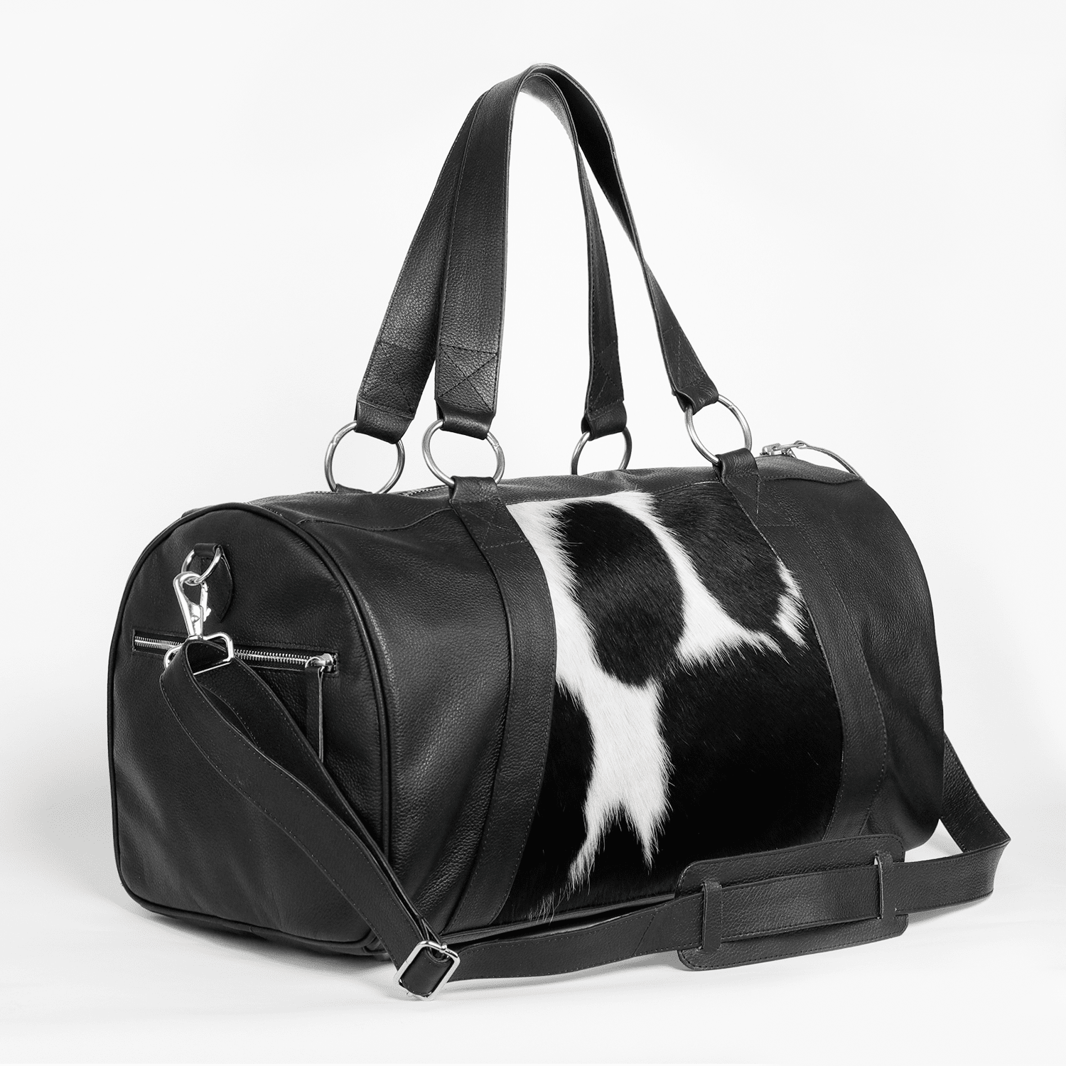 Cowhide & Leather Traveller Bag