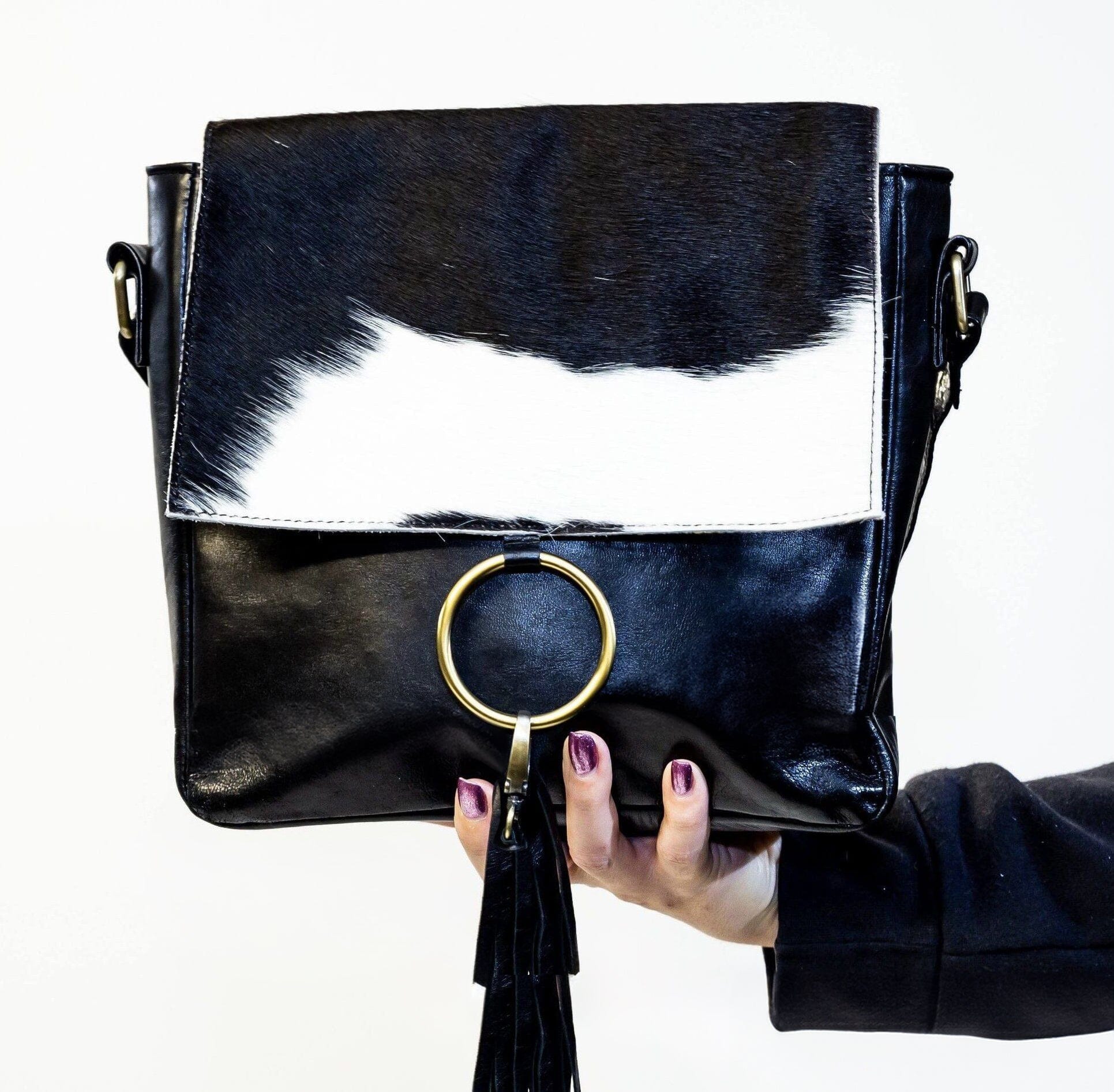Box Ring Cowhide Satchel