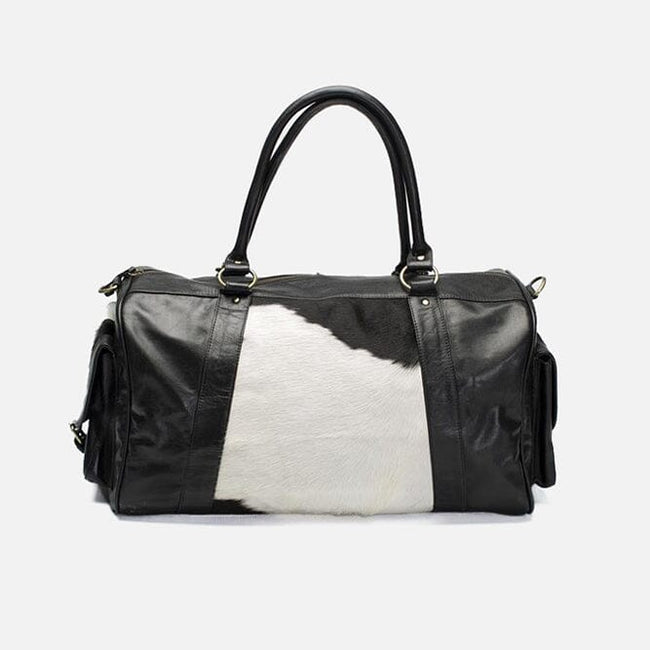 Genuine Leather & Cowhide Overnight Bag