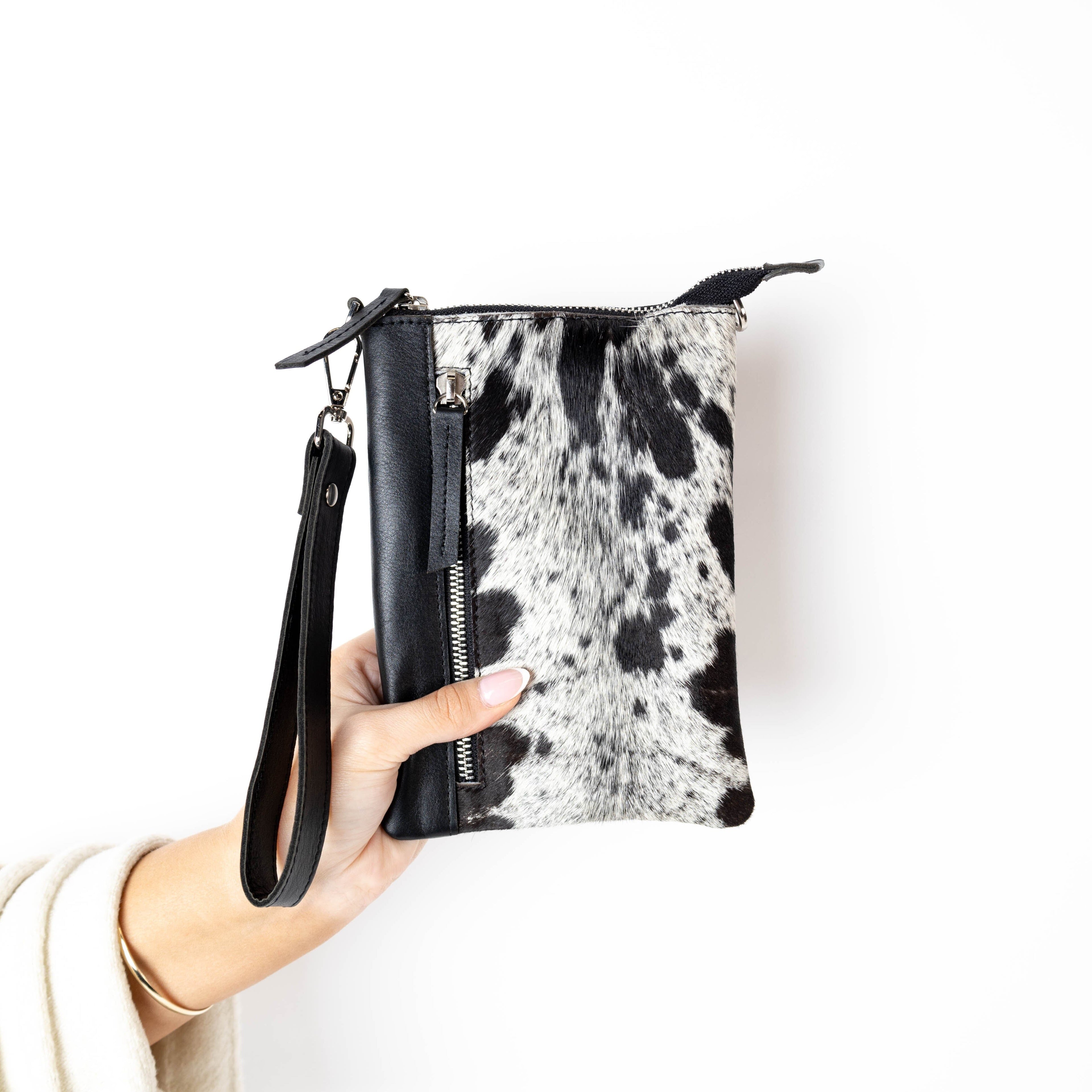 The Boomerang Cowhide Crossbody Phone Bag