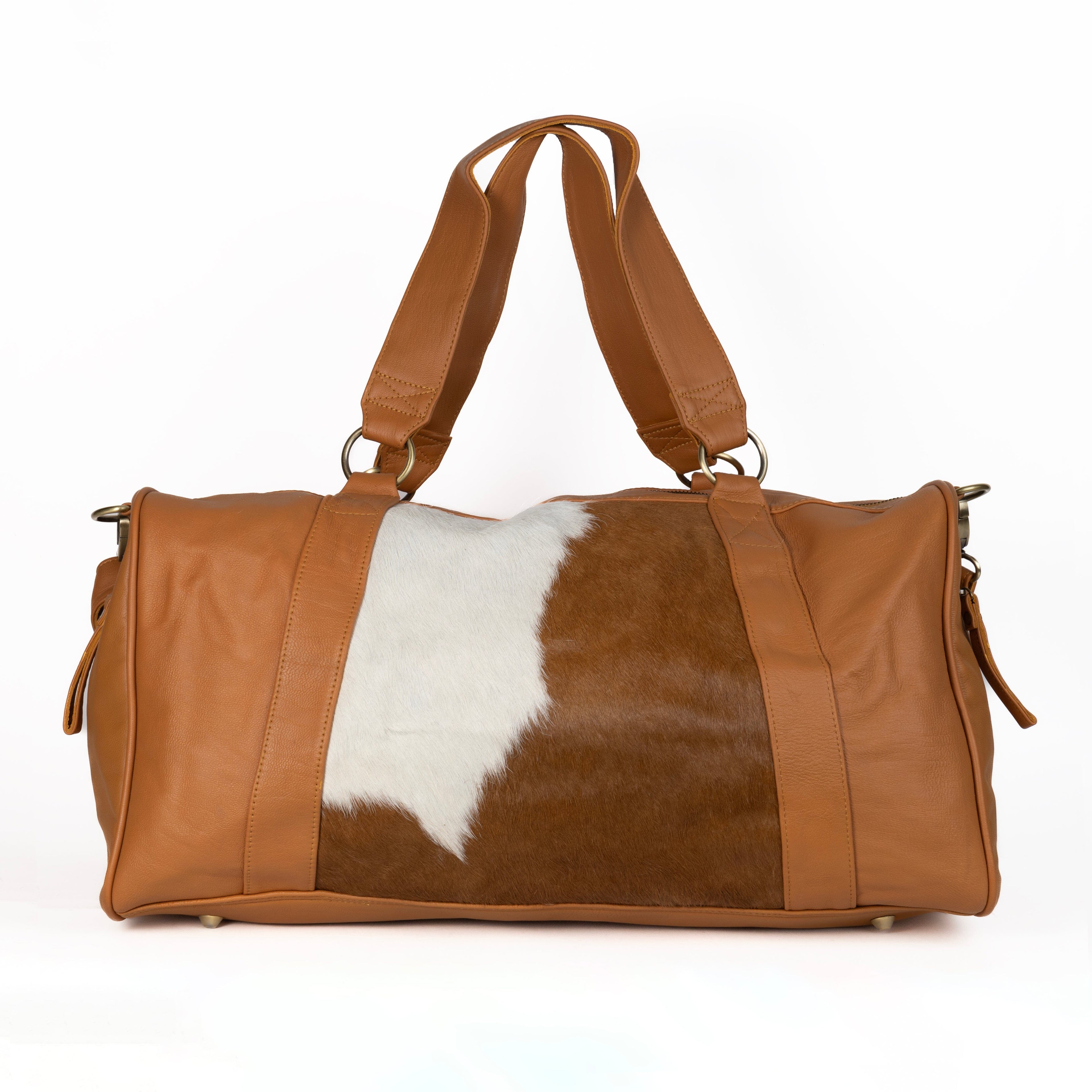 Cowhide & Leather Traveller Bag