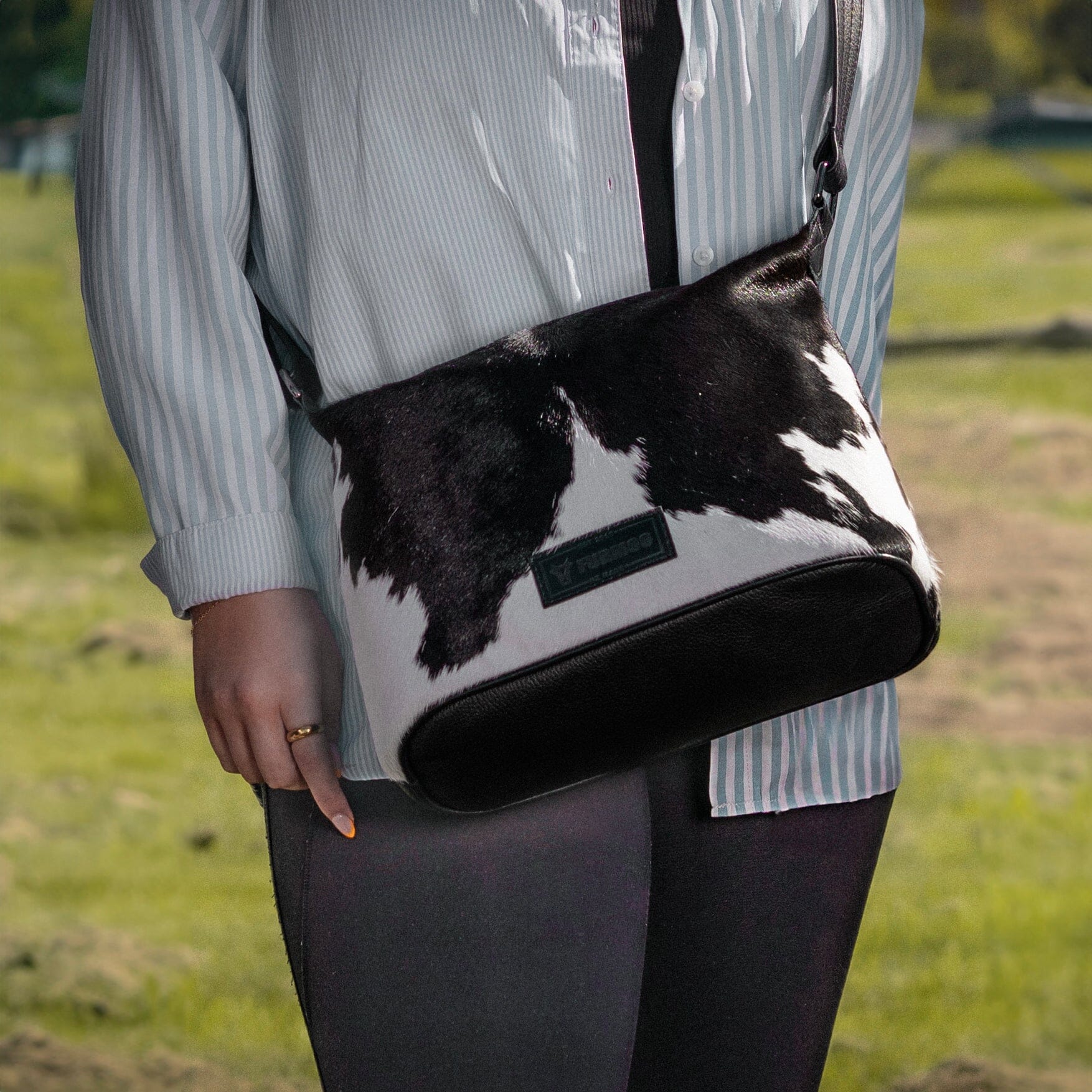 Cowhide Ms Monroe Crossbody Bag
