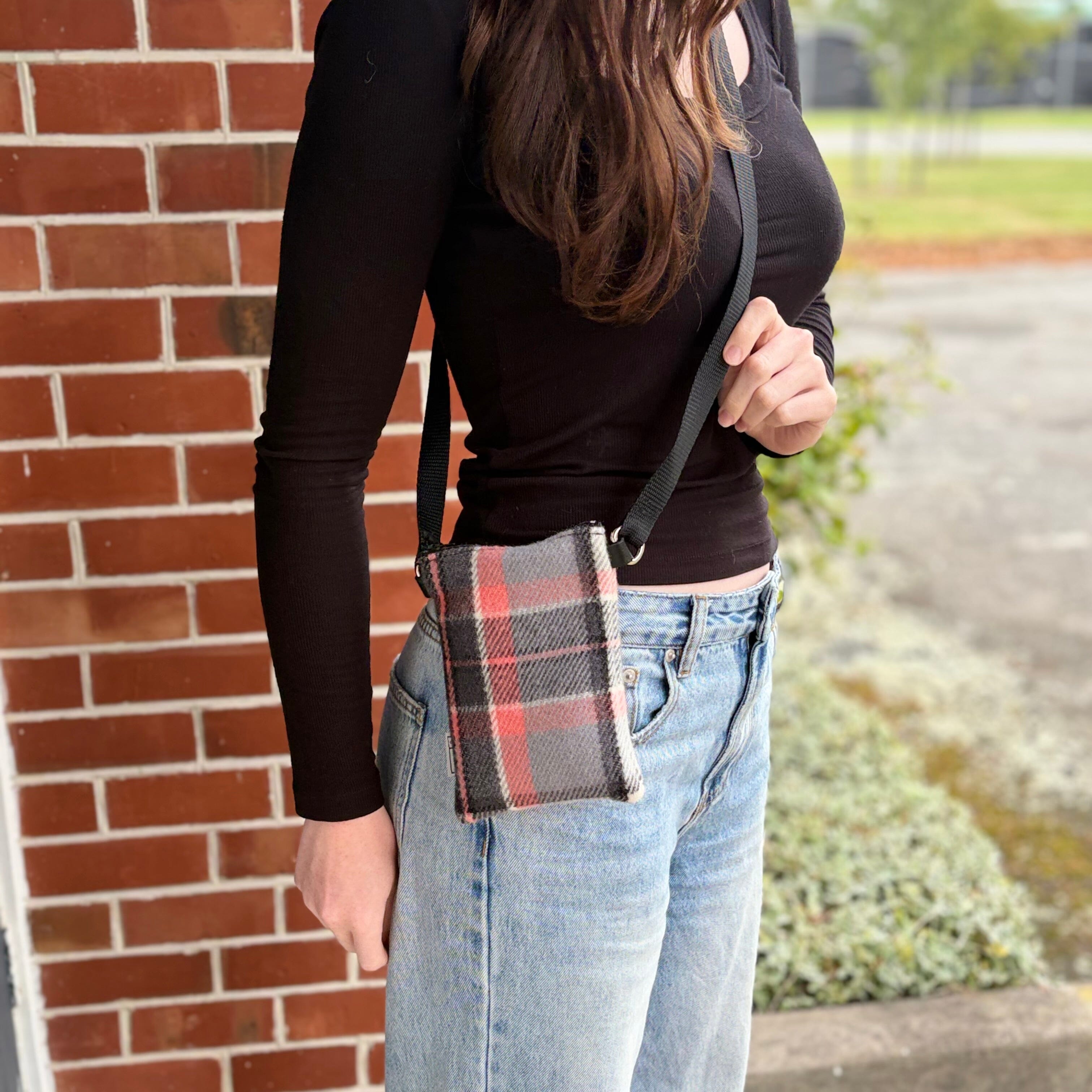 Tartan Fur Get Me Not Phone Bag