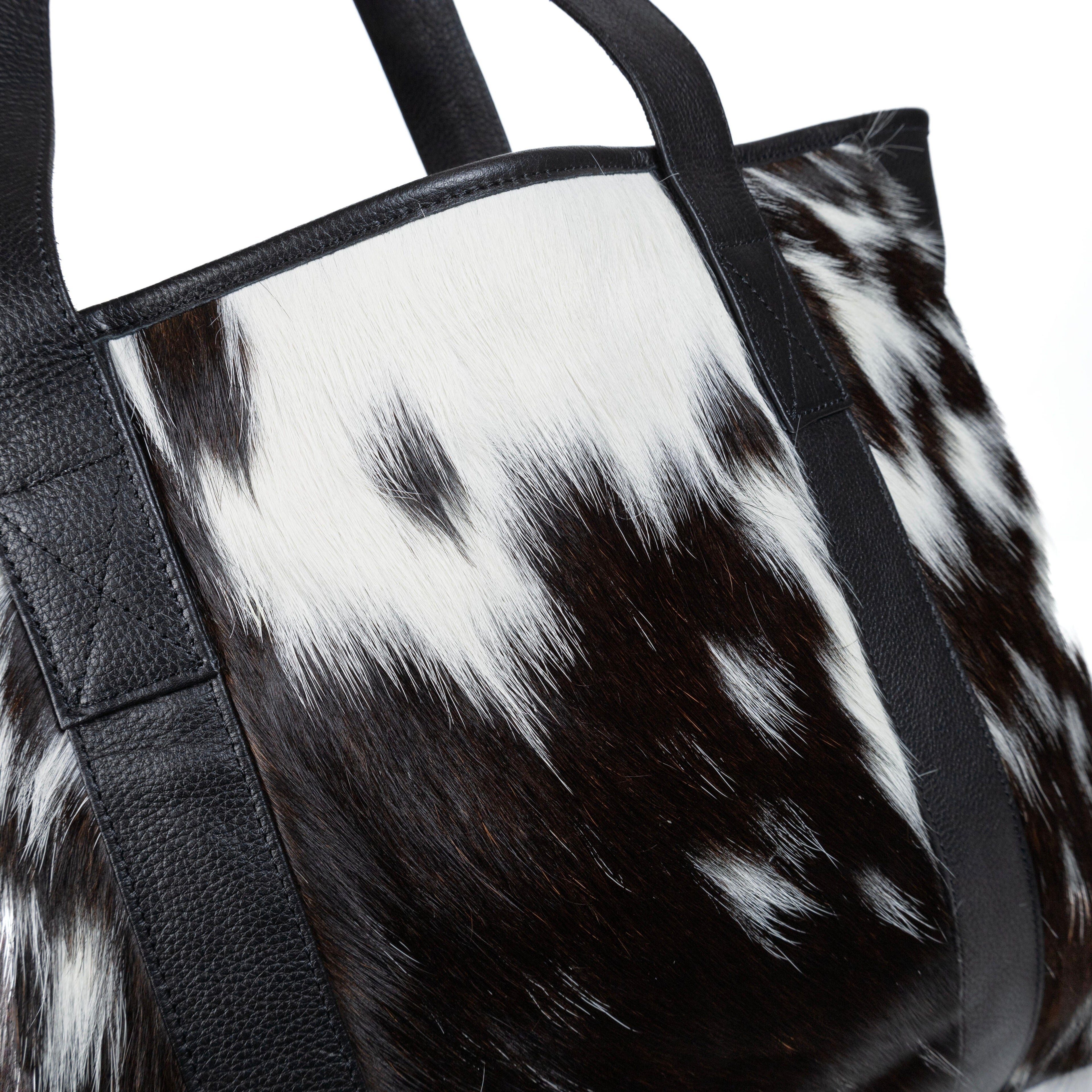 Cowhide Shopper Tote