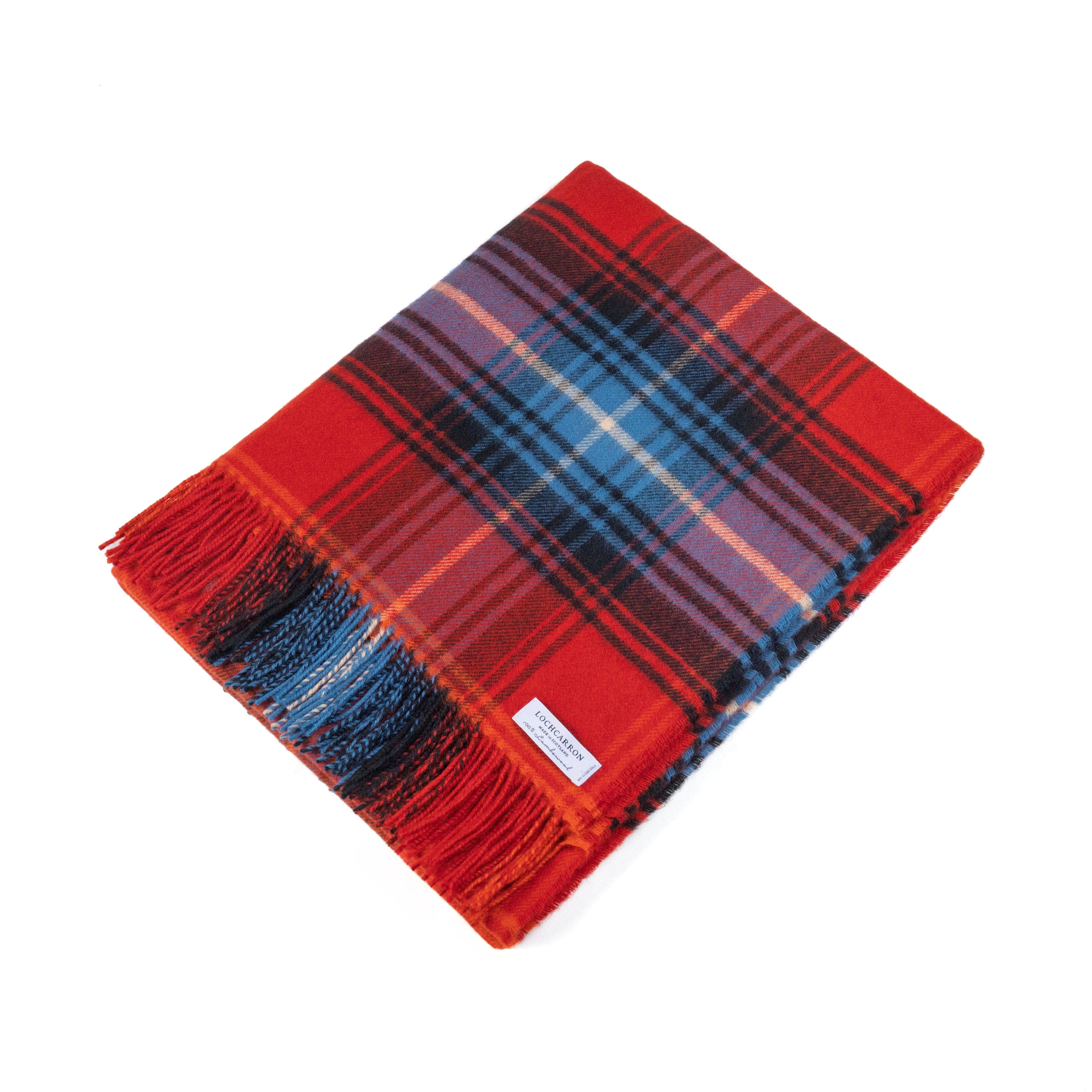 Lochcarron Ruby Tartan Lambswool Blanket