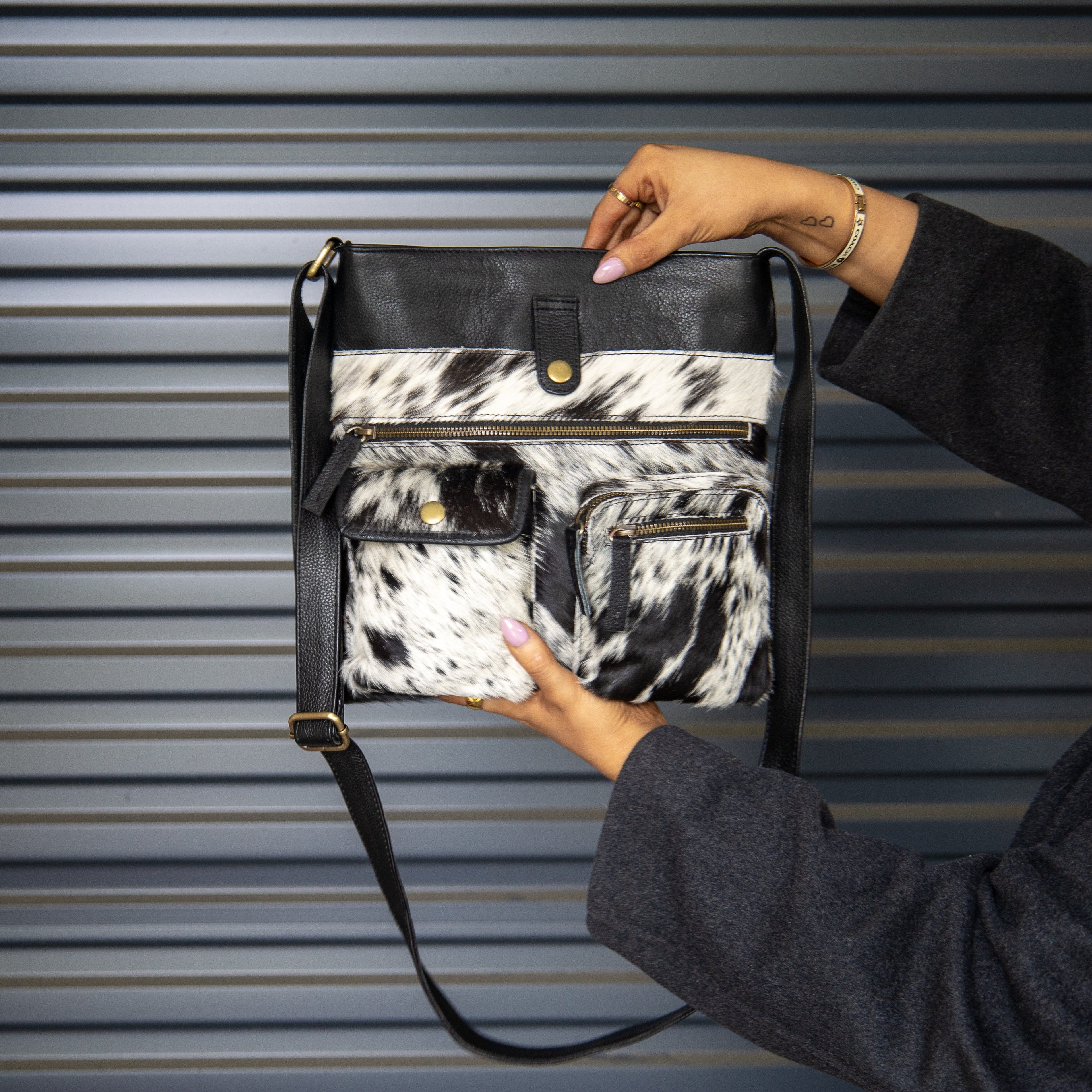 Pocketful Leather Cowhide Bag