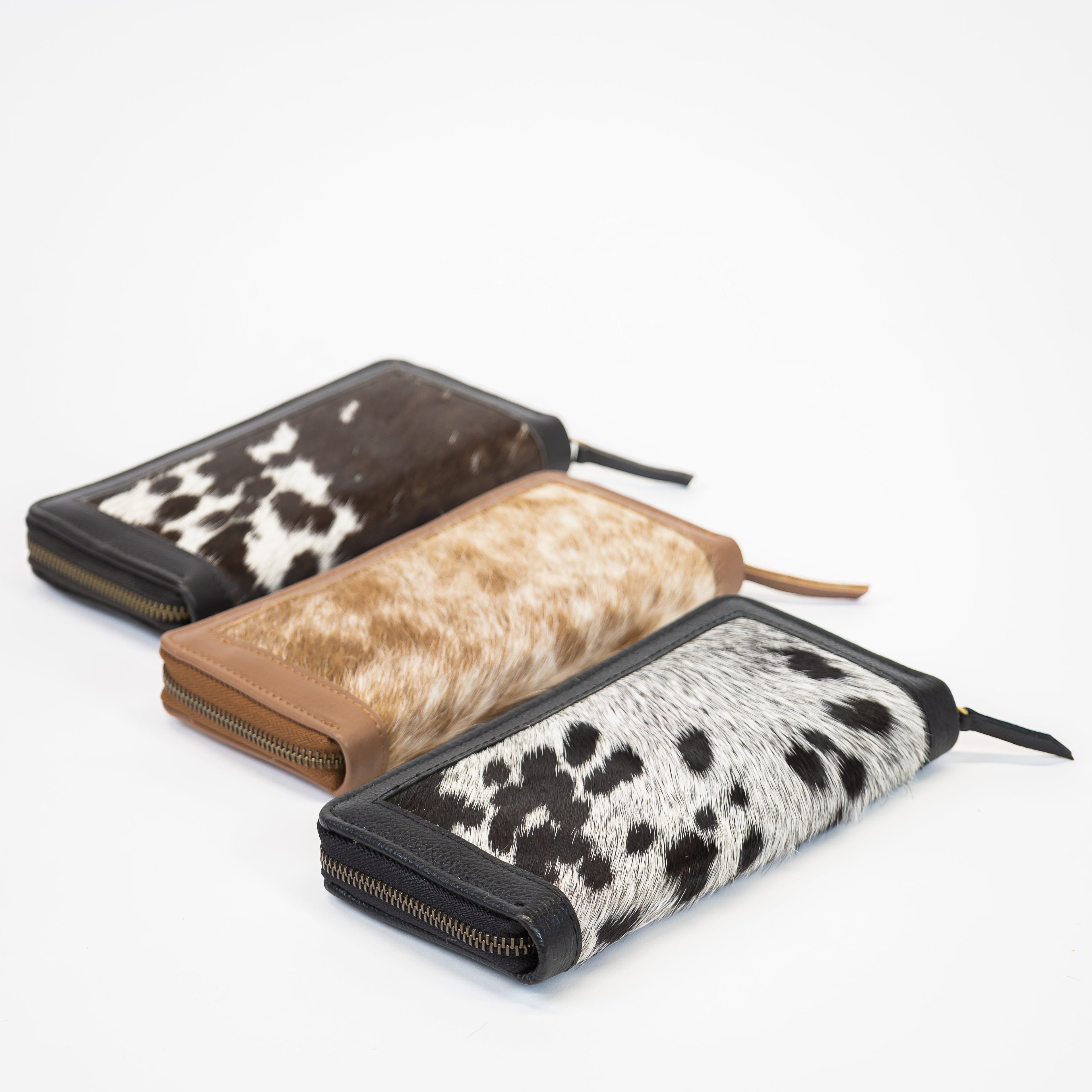 Leather Trim Cowhide Wallet