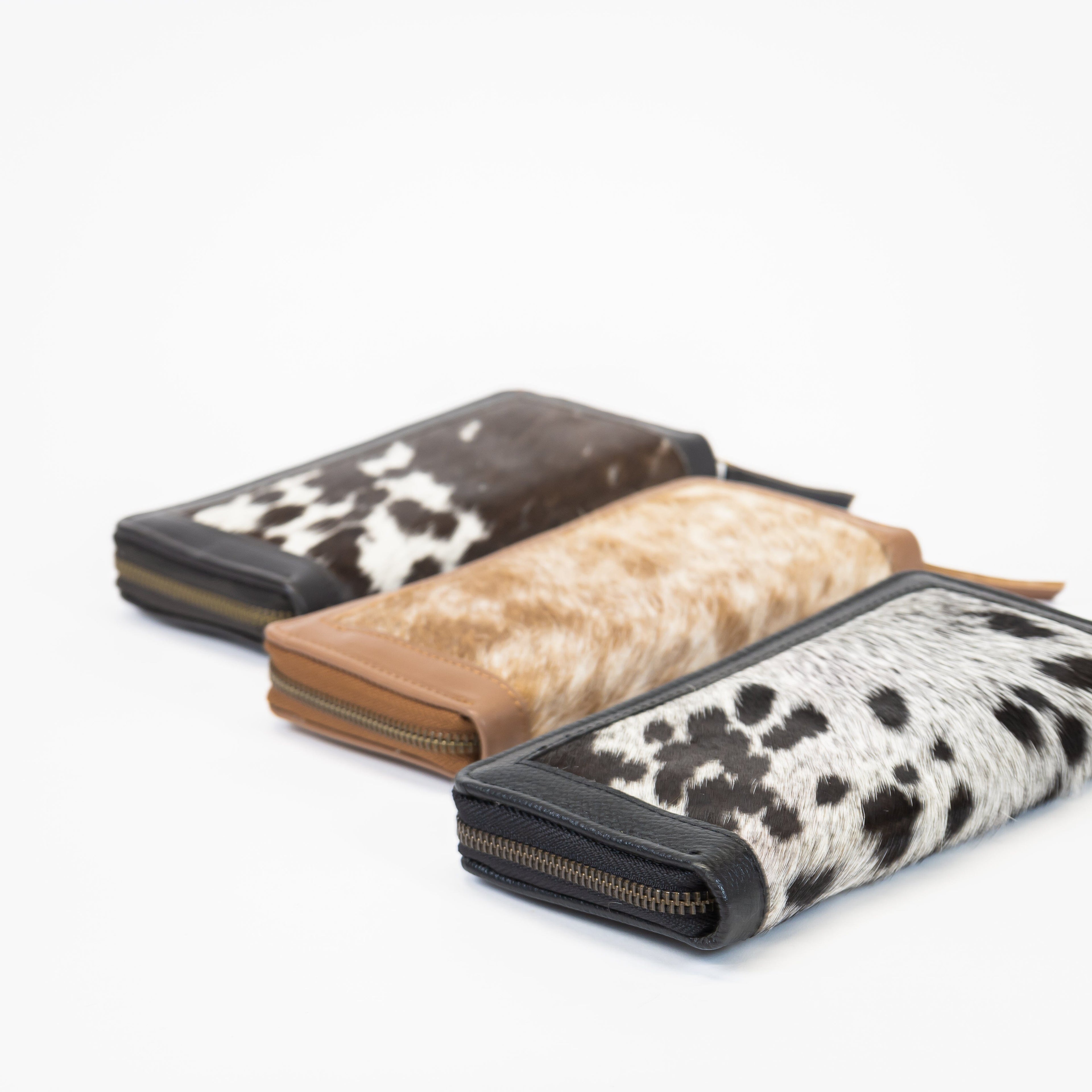 Leather Trim Cowhide Wallet