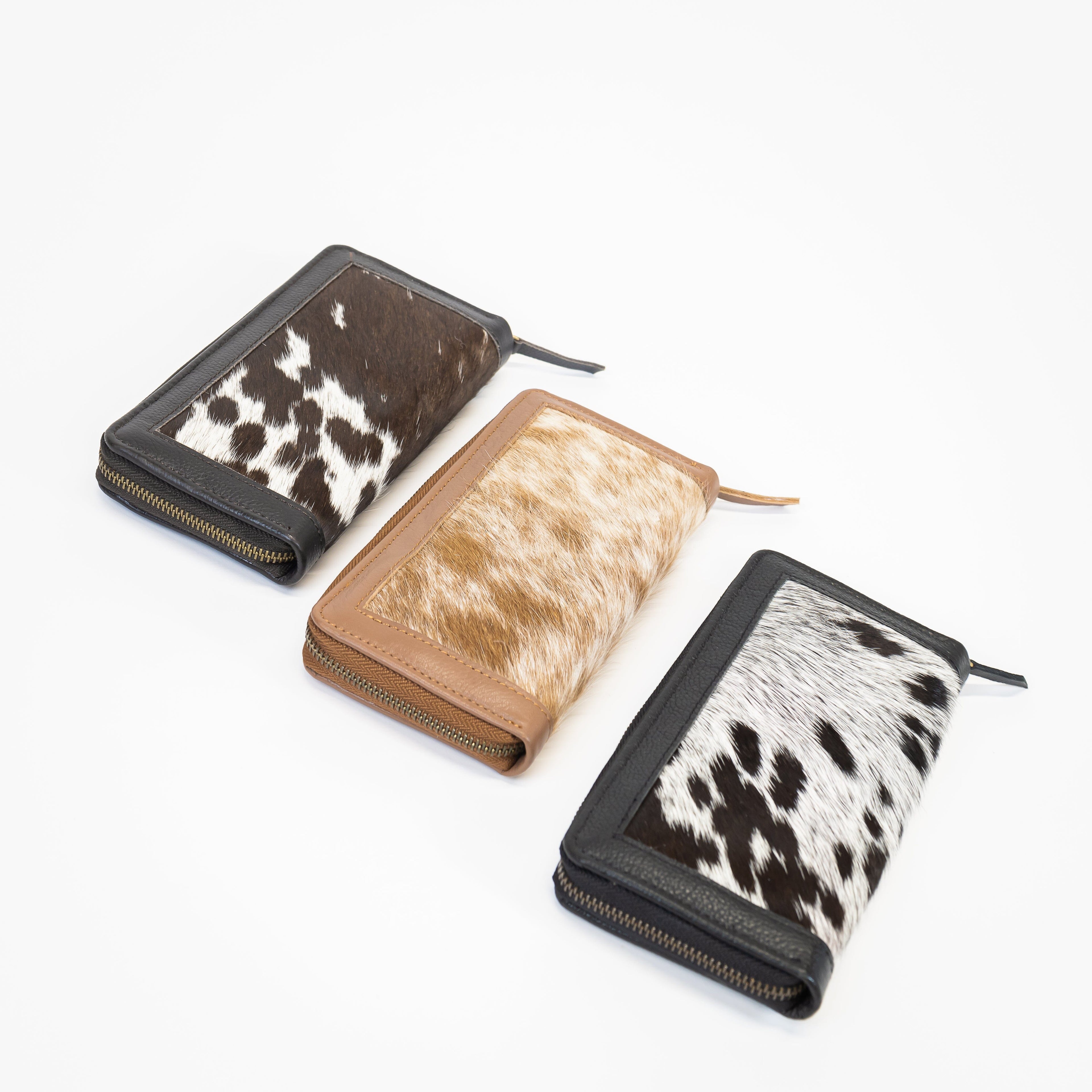 Leather Trim Cowhide Wallet