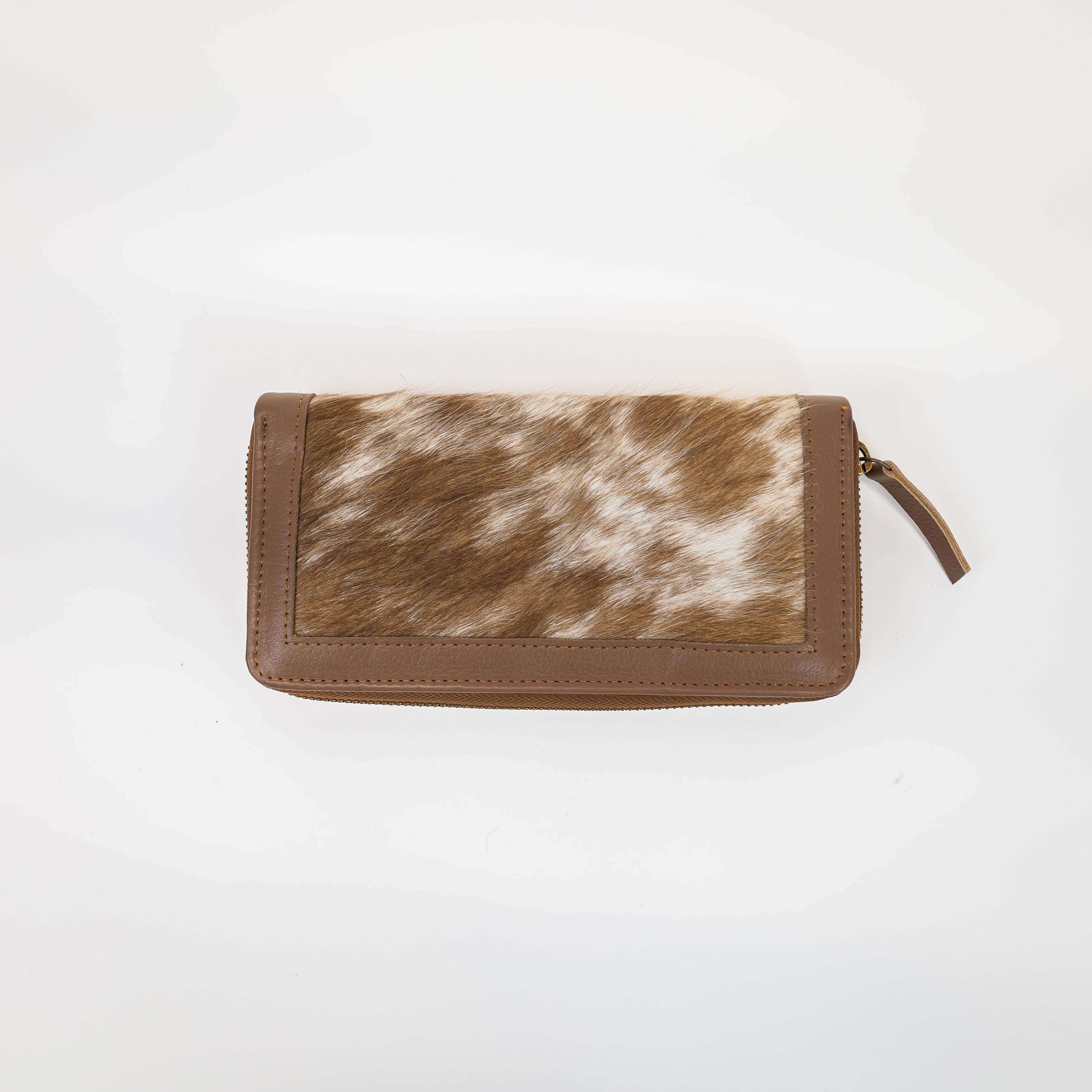 Leather Trim Cowhide Wallet