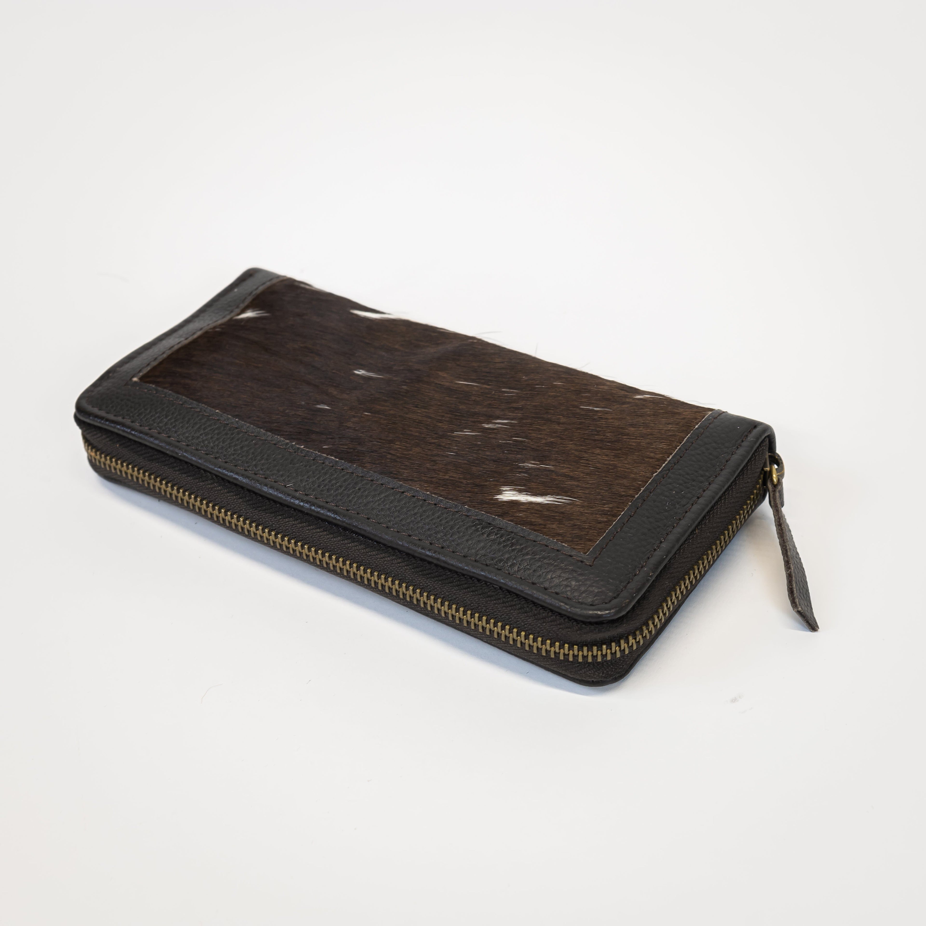 Leather Trim Cowhide Wallet
