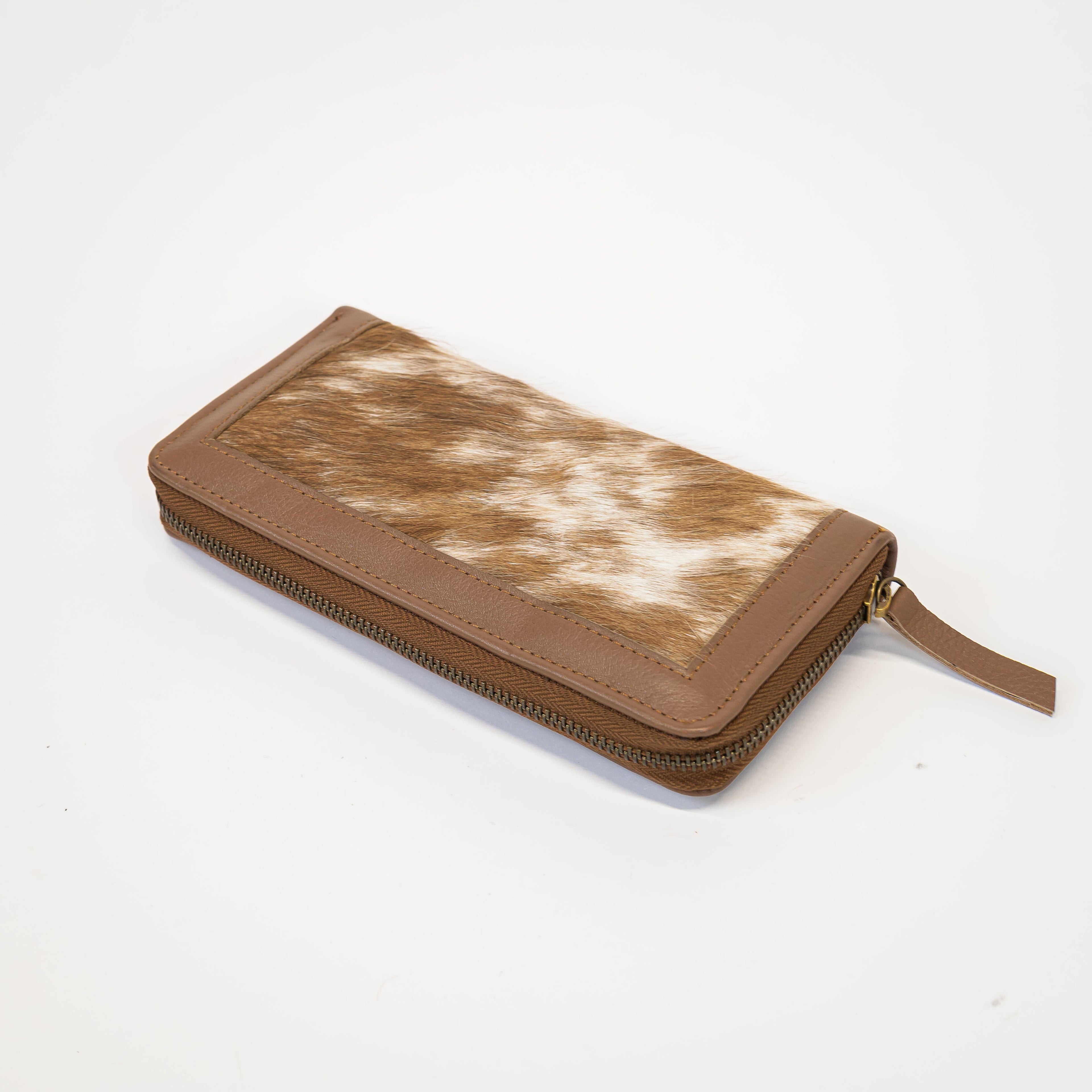 Leather Trim Cowhide Wallet