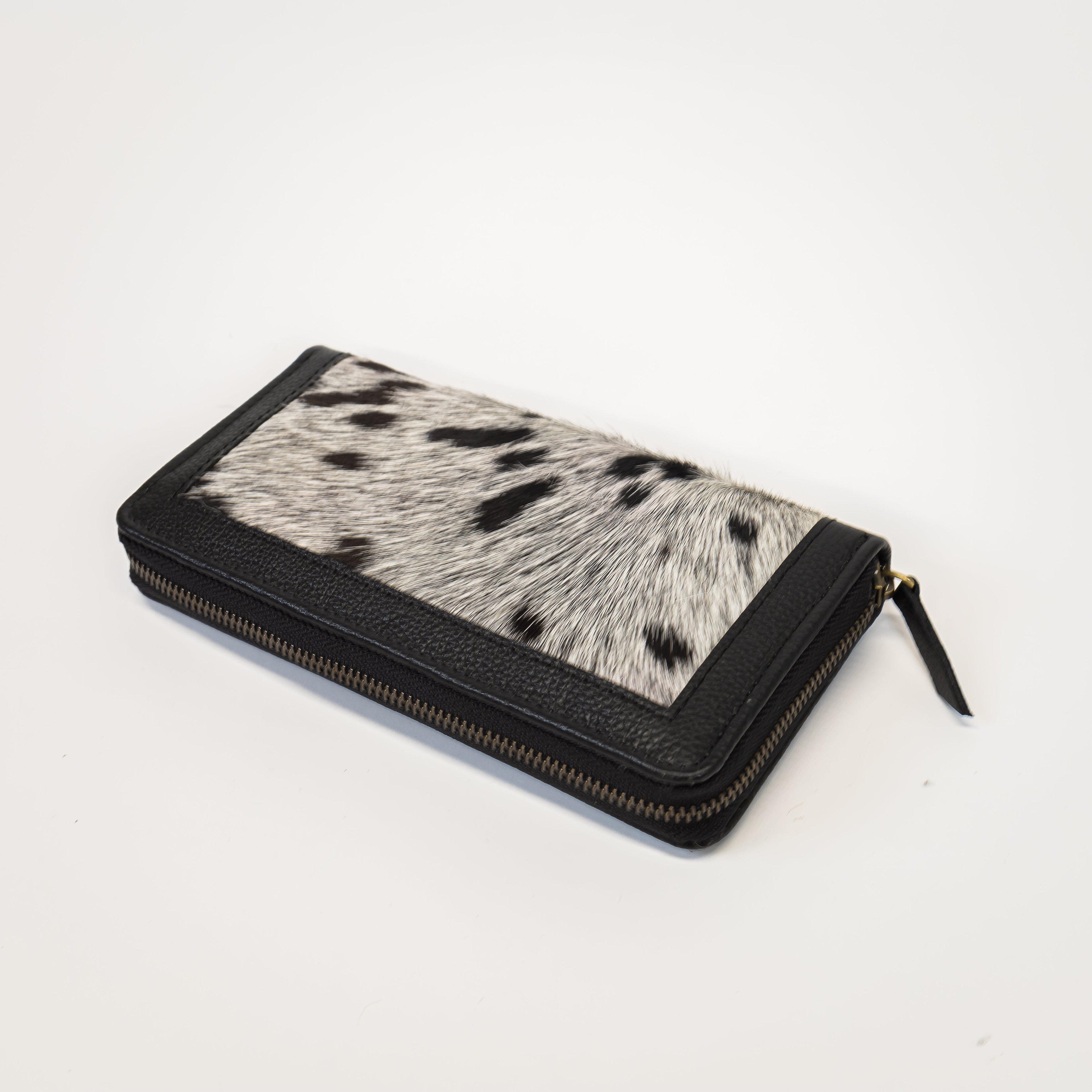 Leather Trim Cowhide Wallet