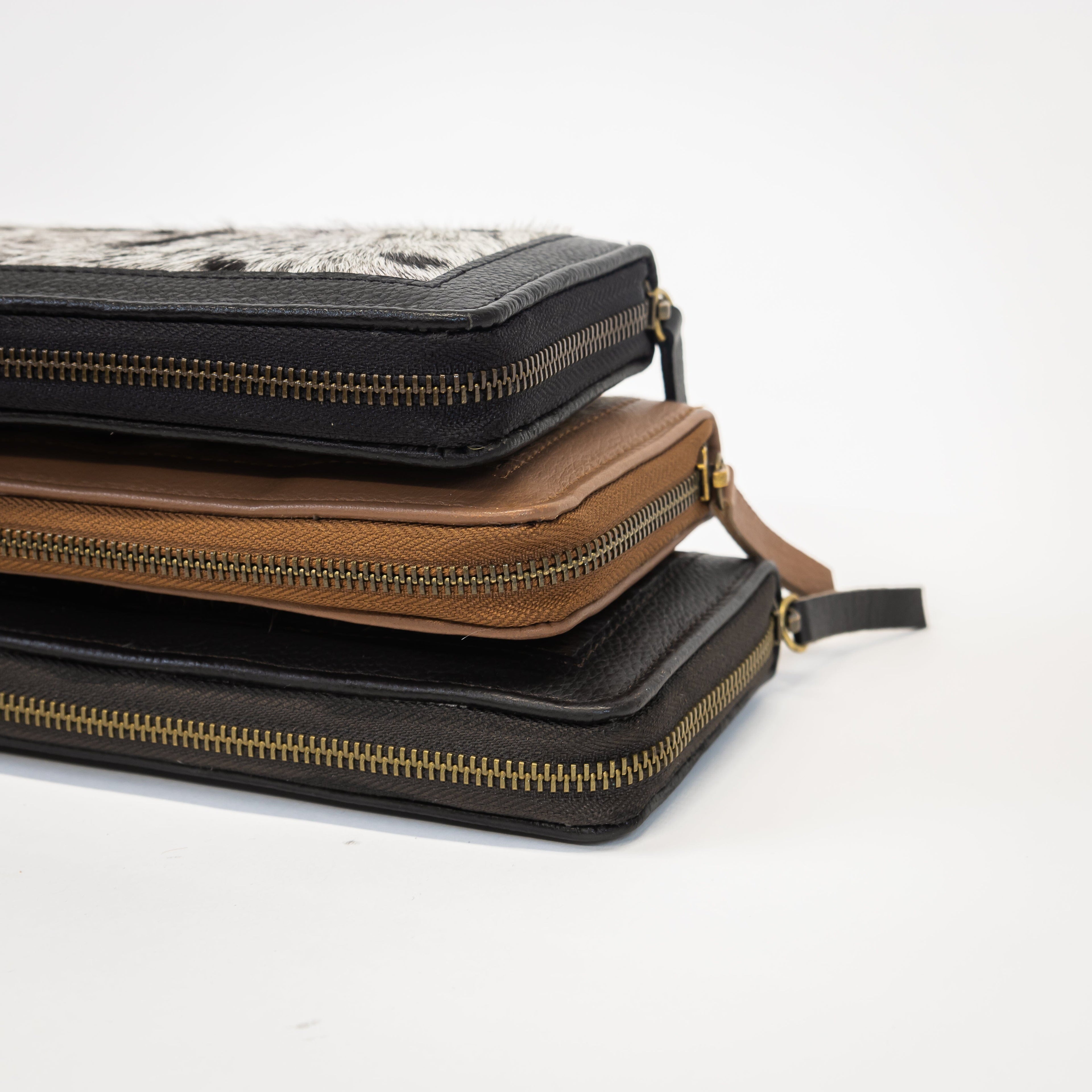 Leather Trim Cowhide Wallet