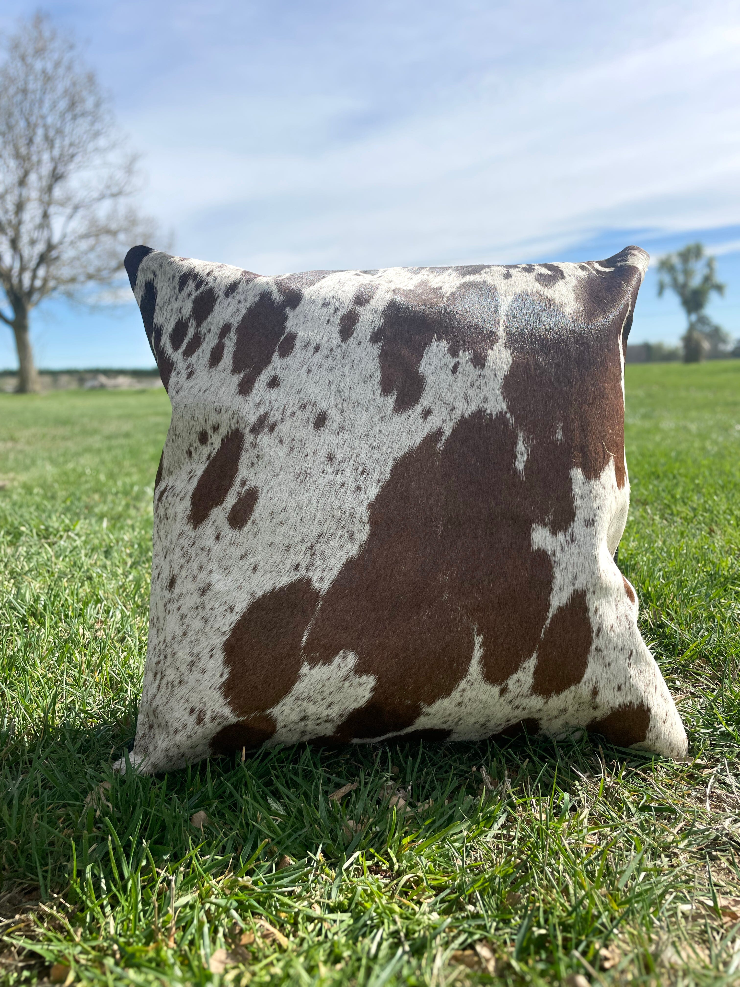 Cowhide Leather Cushion Cover