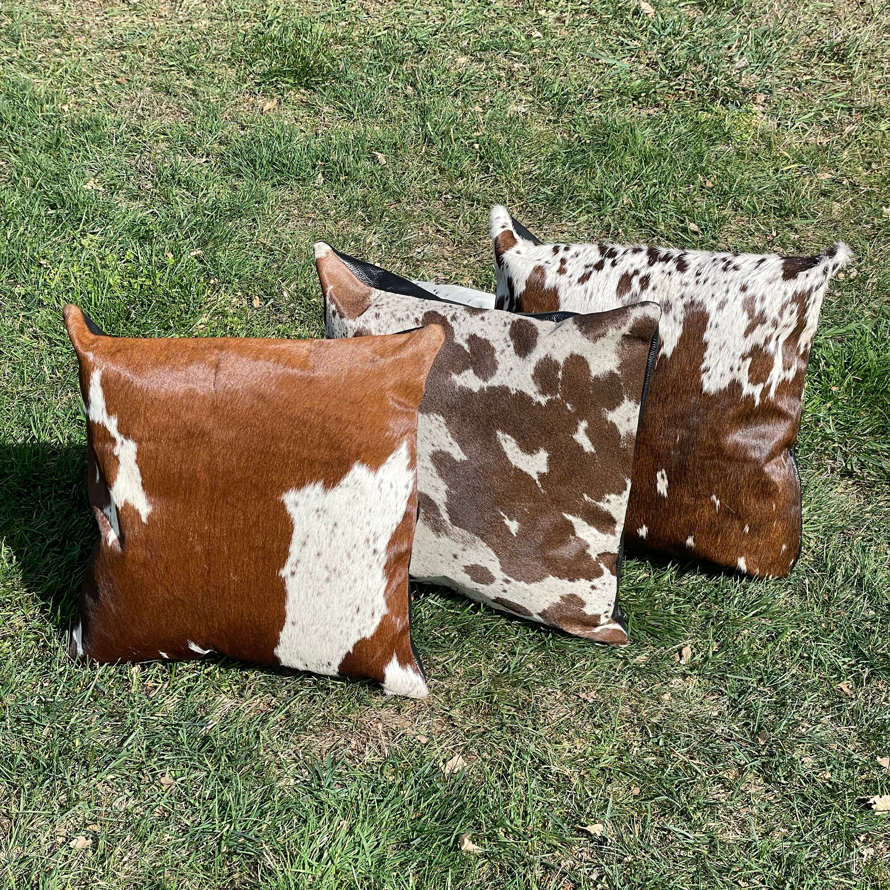 Cowhide Leather Cushion Cover