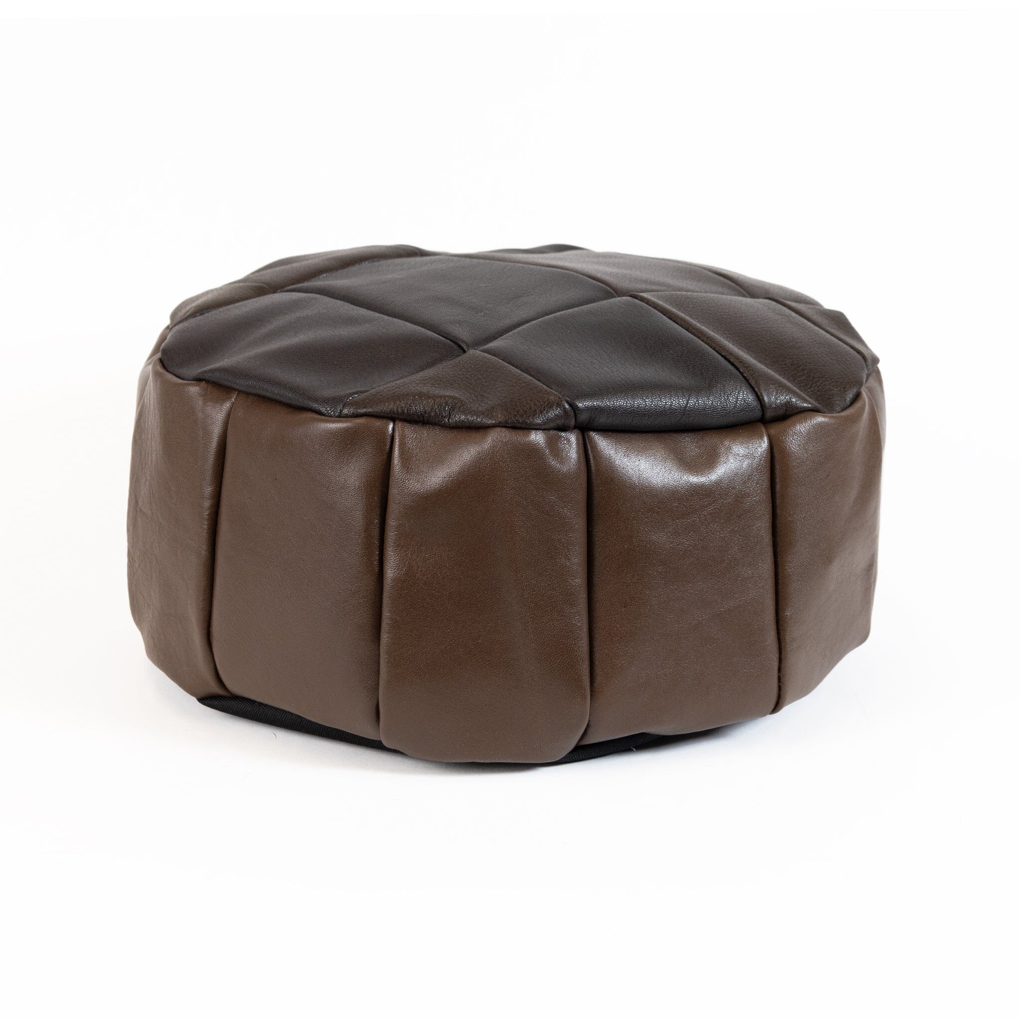 NZ Made Antique Leather Pouf