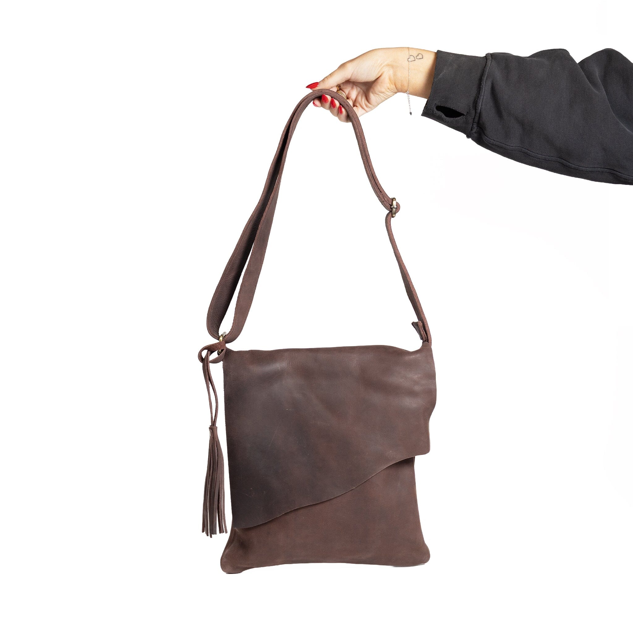 Raw Cut Satchel (crazy horse leather)