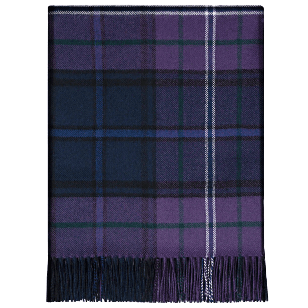 Border Scotland Forever Modern Tartan Lambswool Blanket