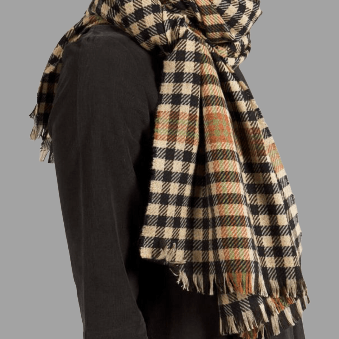 Brock Burns Antique Luxury Fine Wool Stole | Wool Scarf