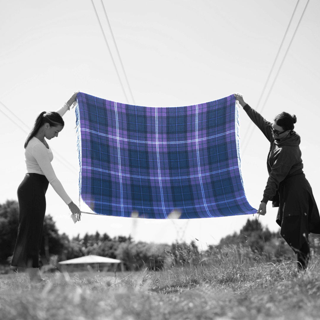 Border Scotland Forever Modern Tartan Lambswool Blanket