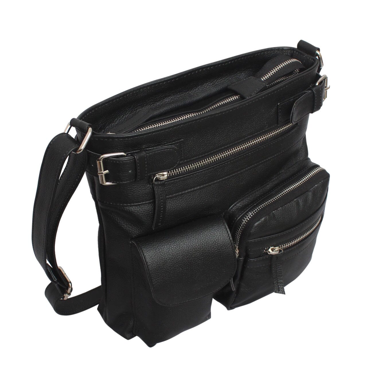 Polly Pockets Leather Bag, Pocketed Perfection