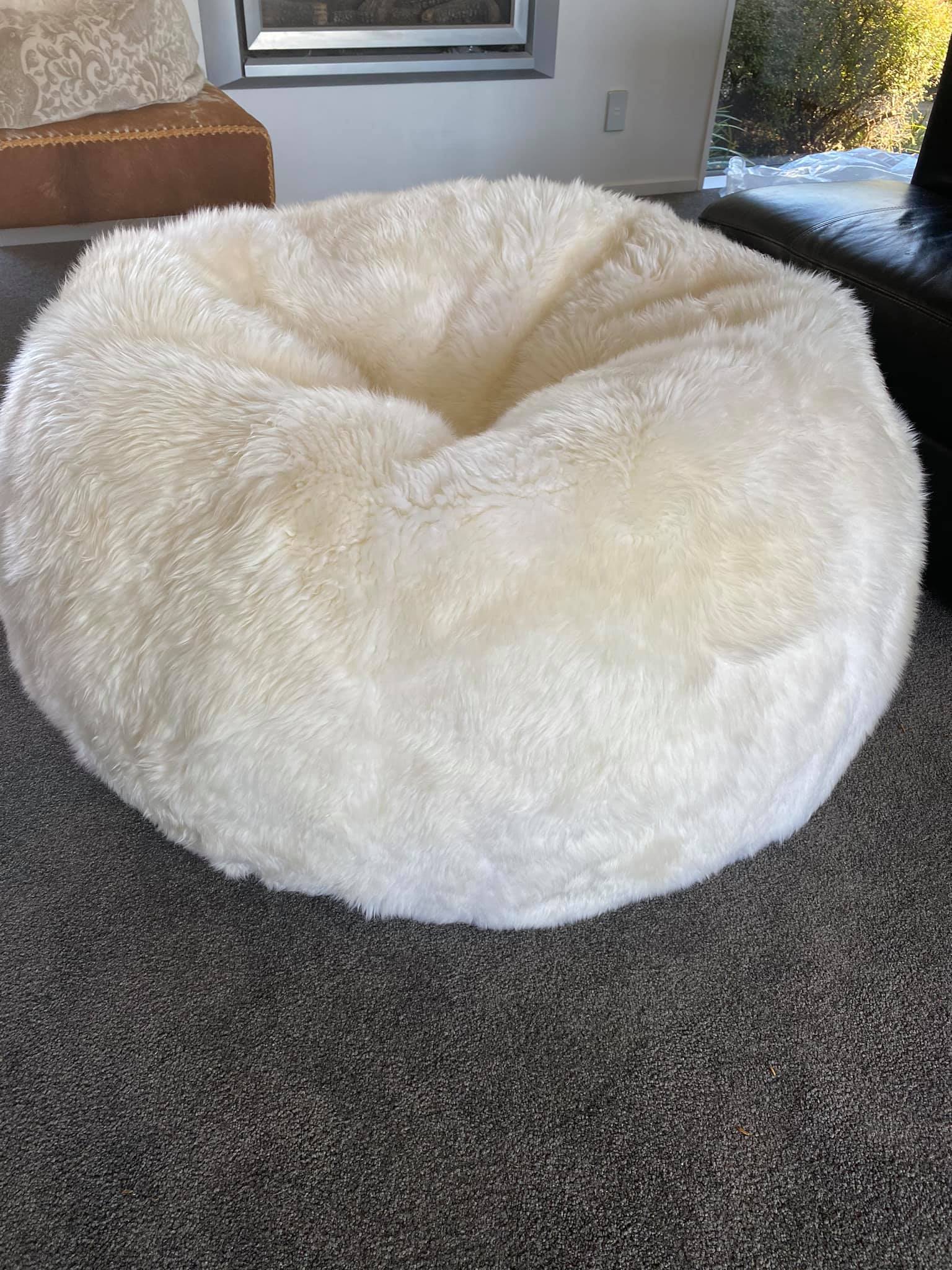 Large Genuine Sheepskin Bean Bag
