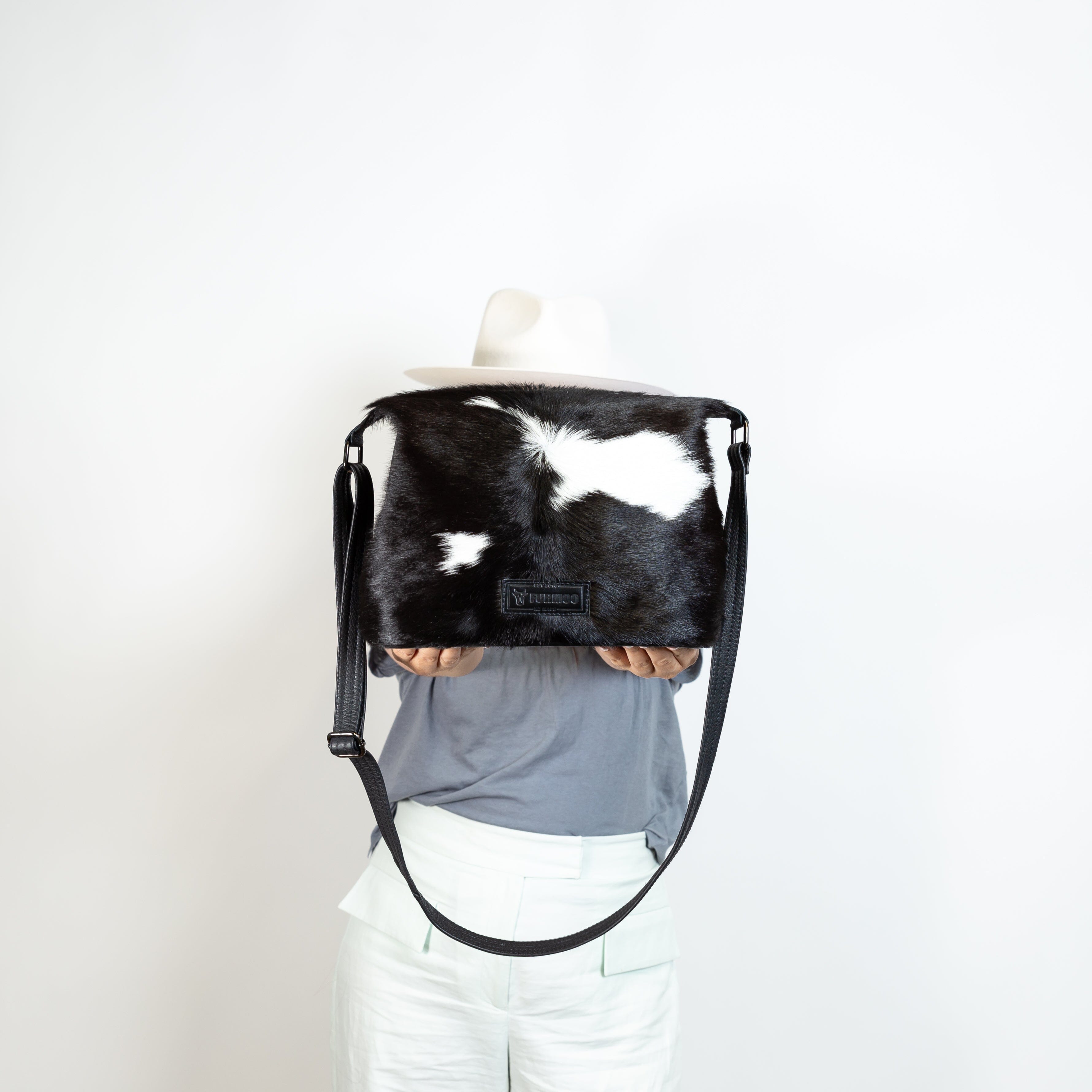 Cowhide Ms Monroe Crossbody Bag