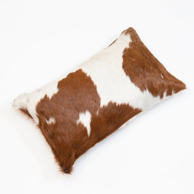 Double Sided Cushion 50 cm by 30 cm Tan / white