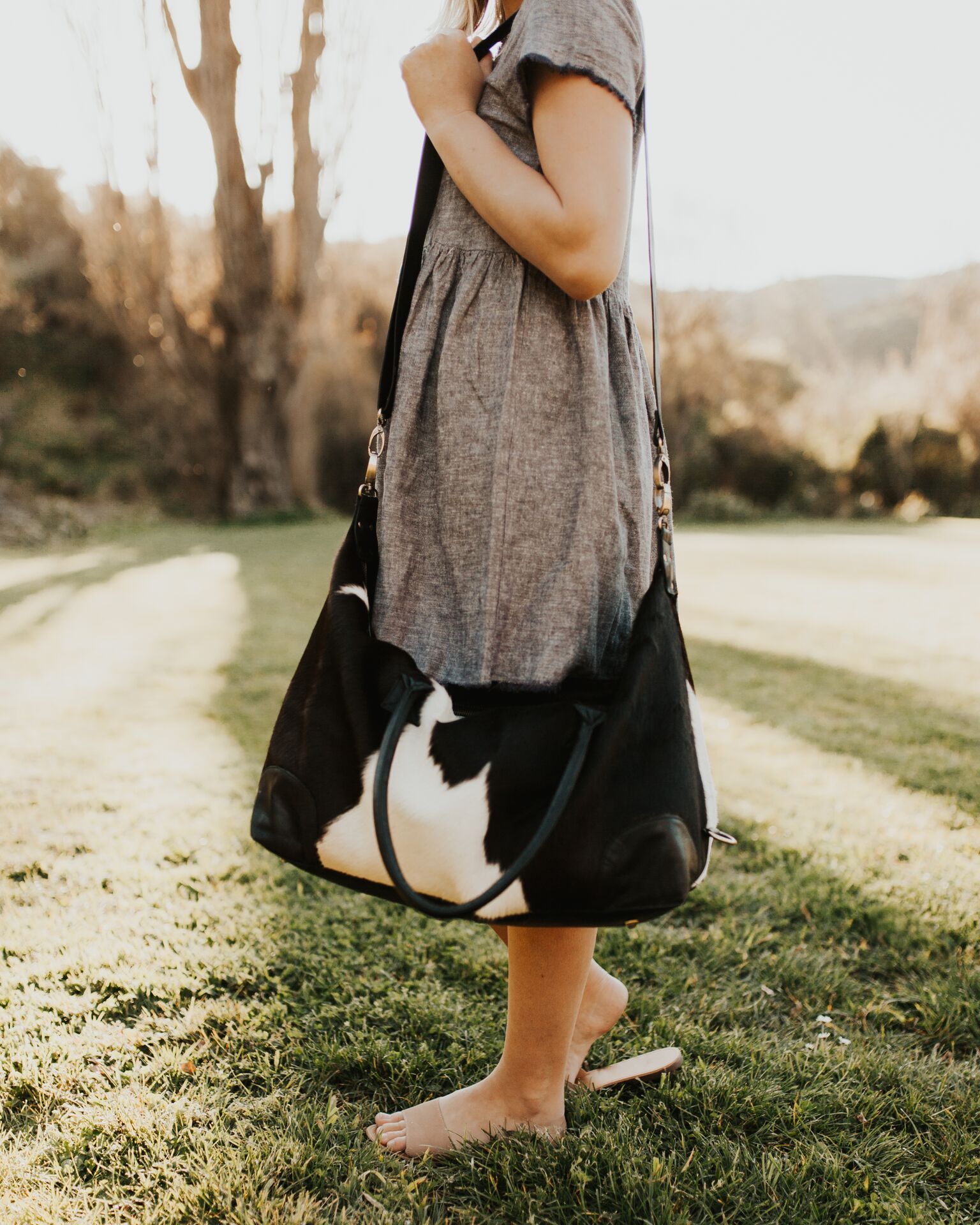 Full Fur Cowhide Traveller Bag