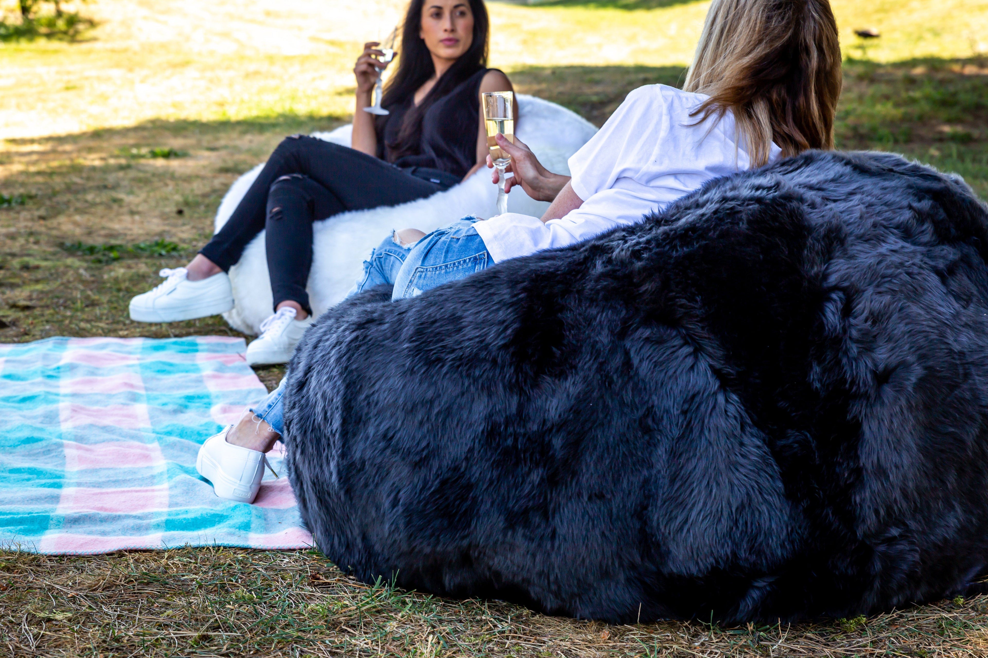Large Genuine Sheepskin Bean Bag
