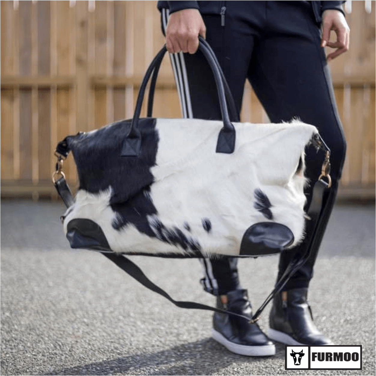 Full Fur Cowhide Traveller Bag