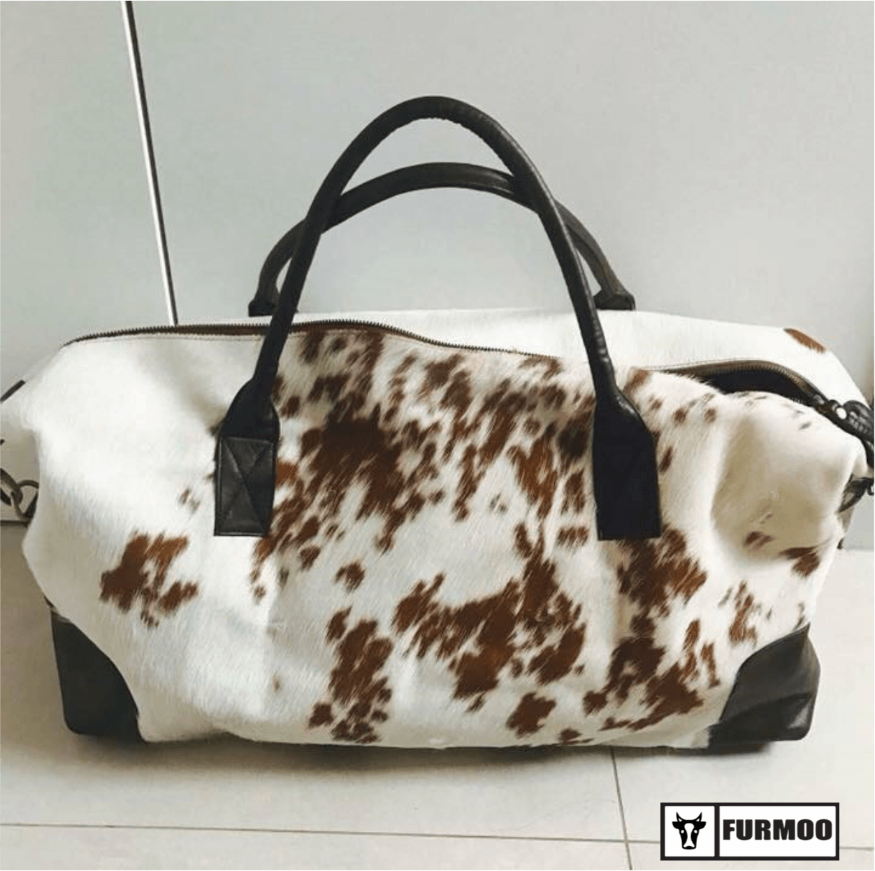Full Fur Cowhide Traveller Bag