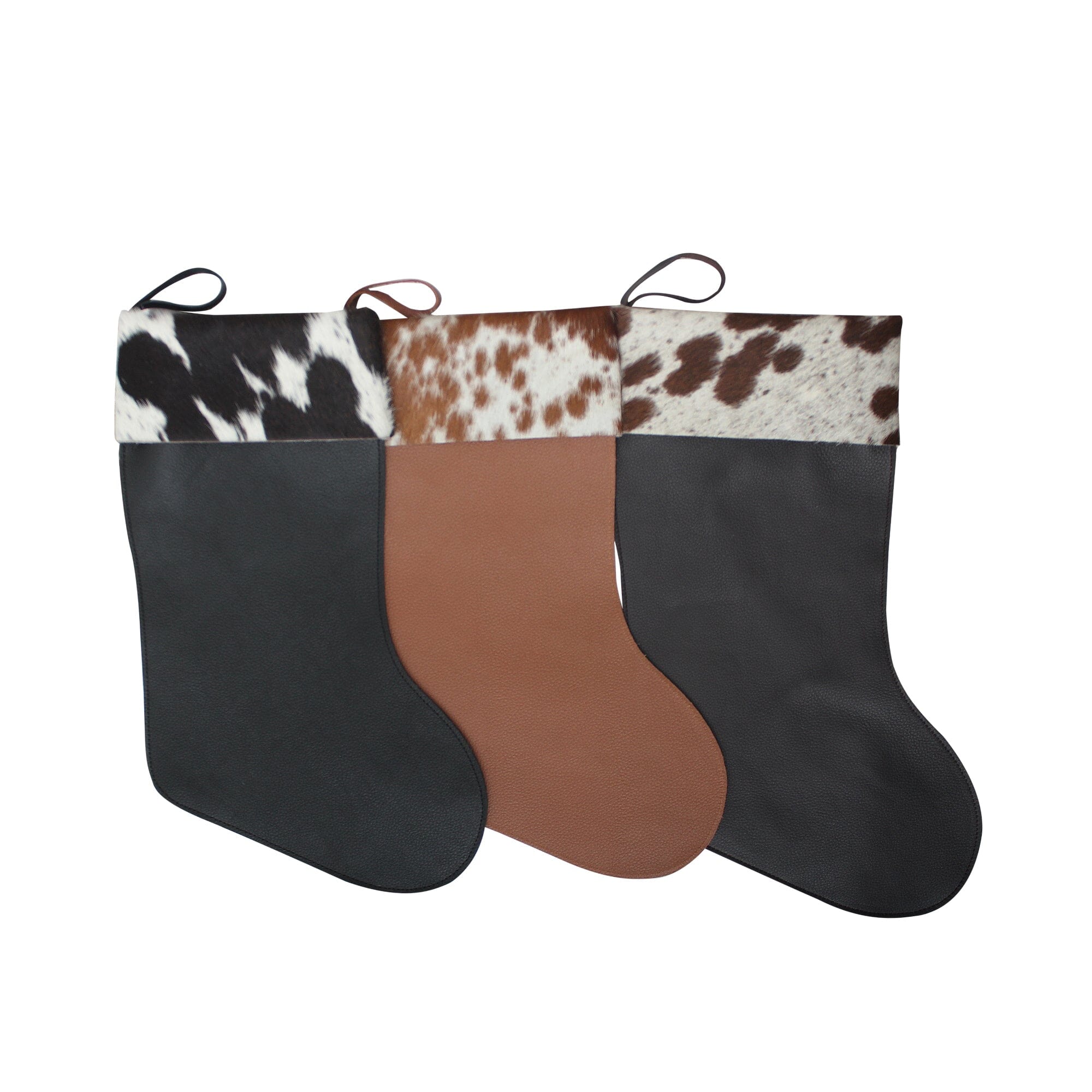 Furmoo Cowhide Christmas Stocking ( Free Purse )