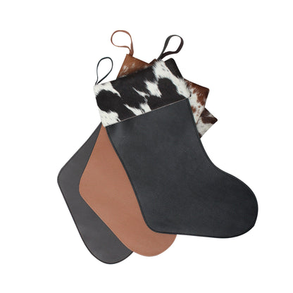 Furmoo Cowhide Christmas Stocking ( Free Purse )