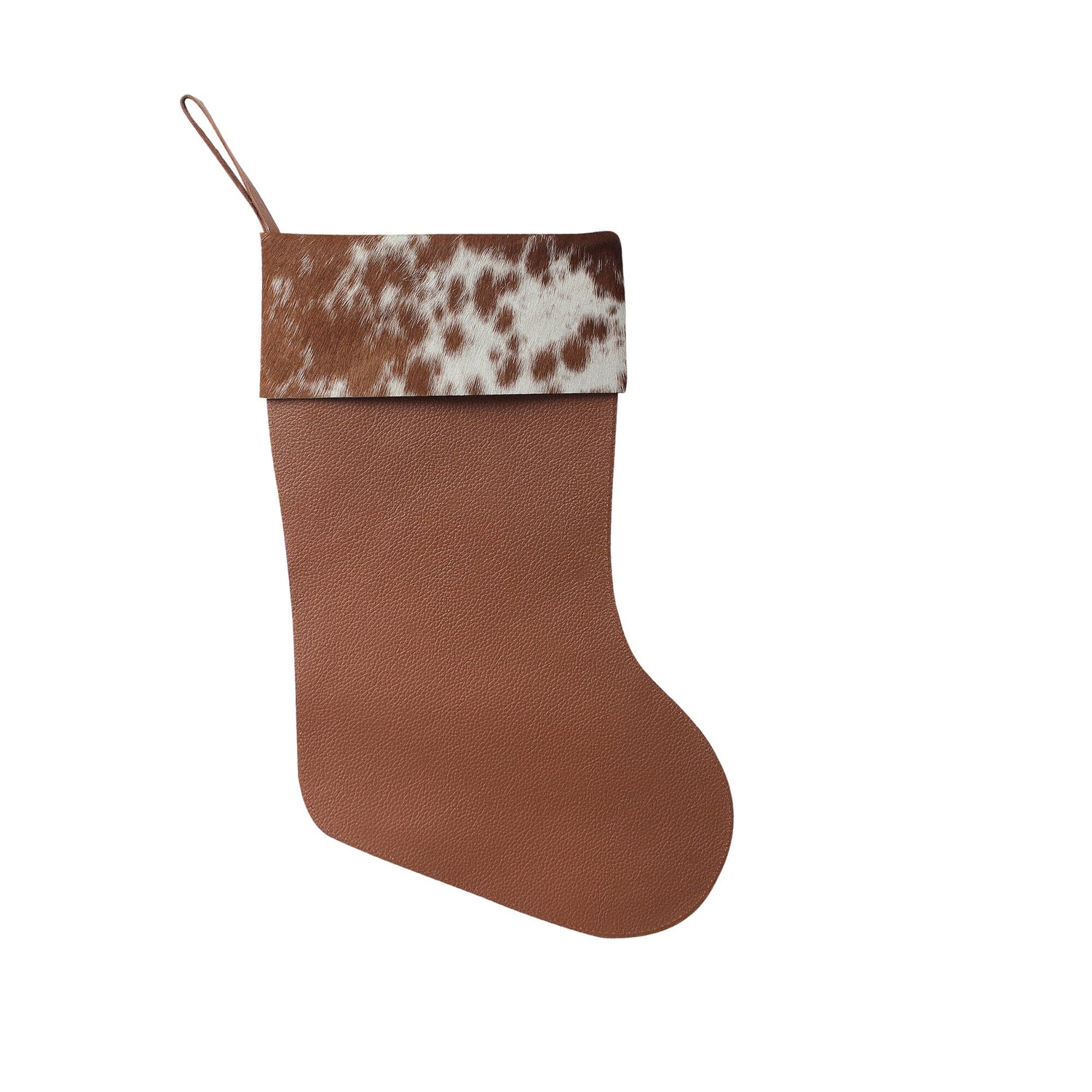 Furmoo Cowhide Christmas Stocking ( Free Purse )