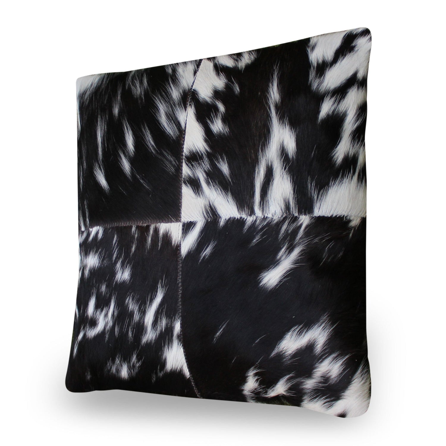 Four Panel Cowhide Cushion Cover