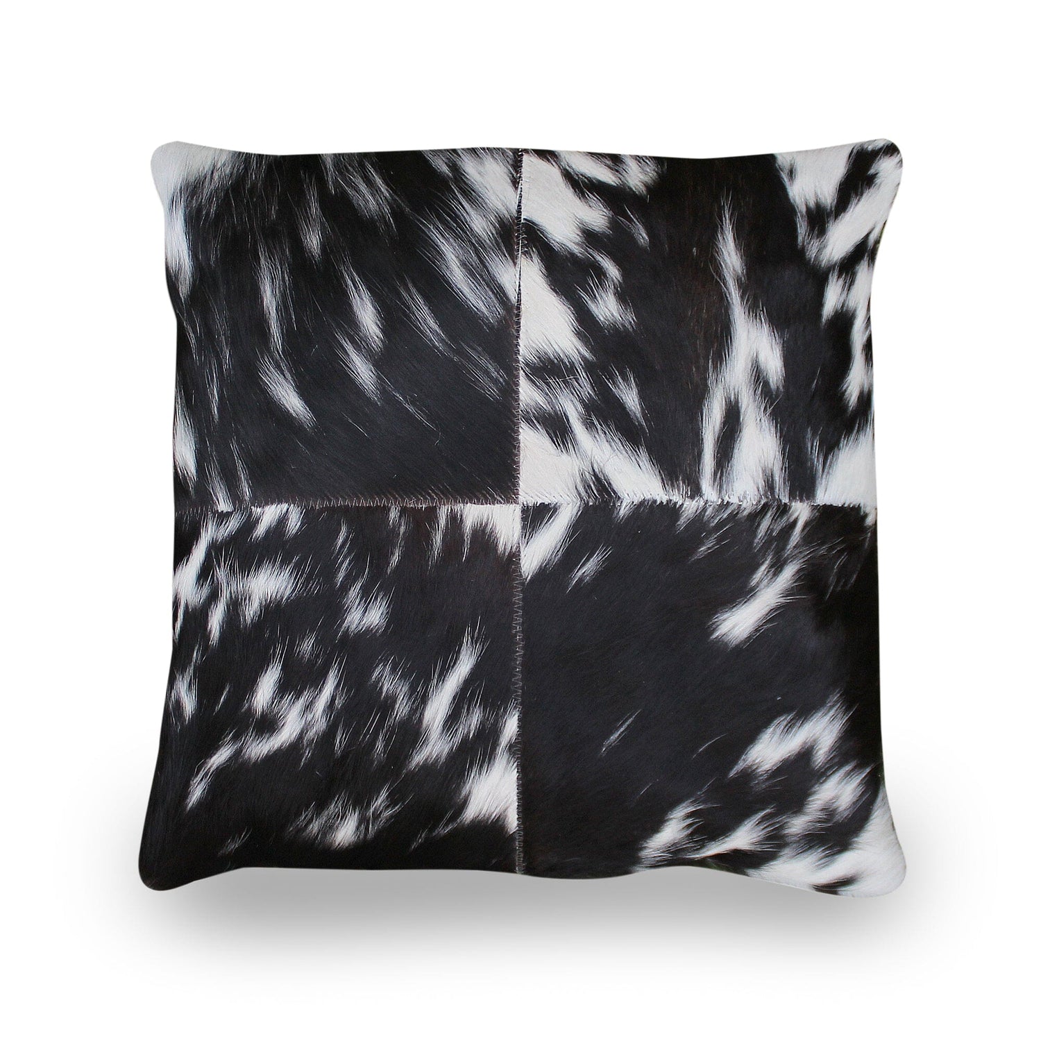 Four Panel Cowhide Cushion Cover