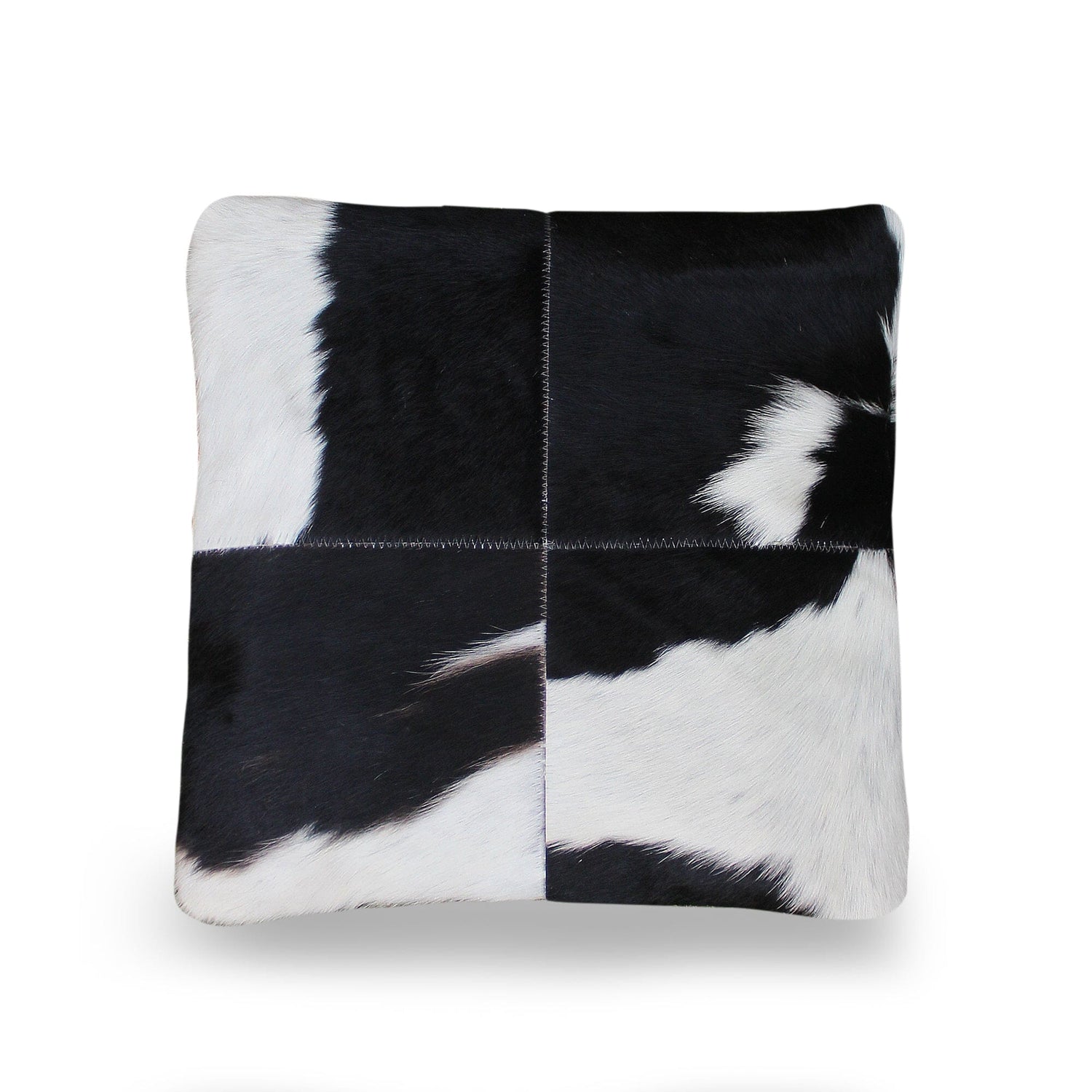 Four Panel Cowhide Cushion Cover