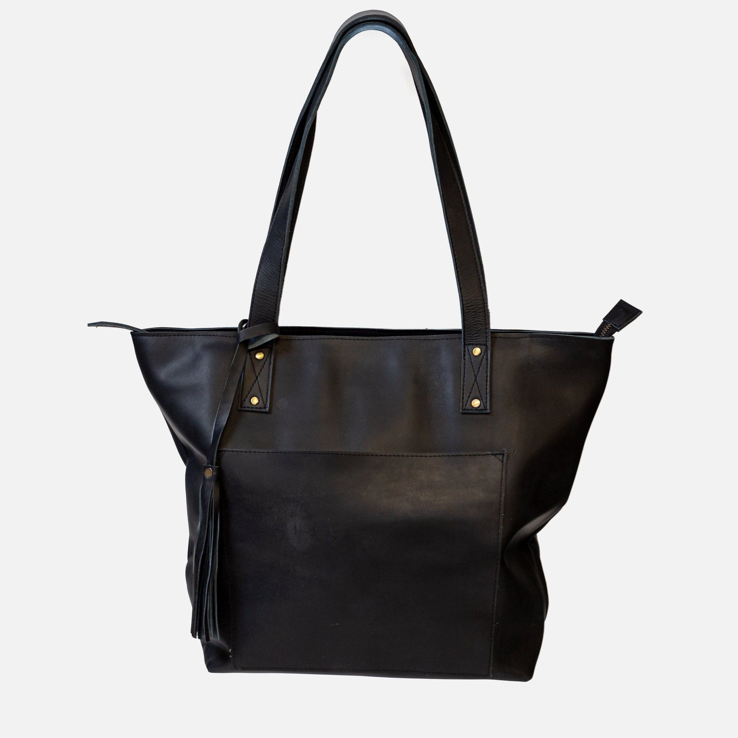 Coal Leather Tote