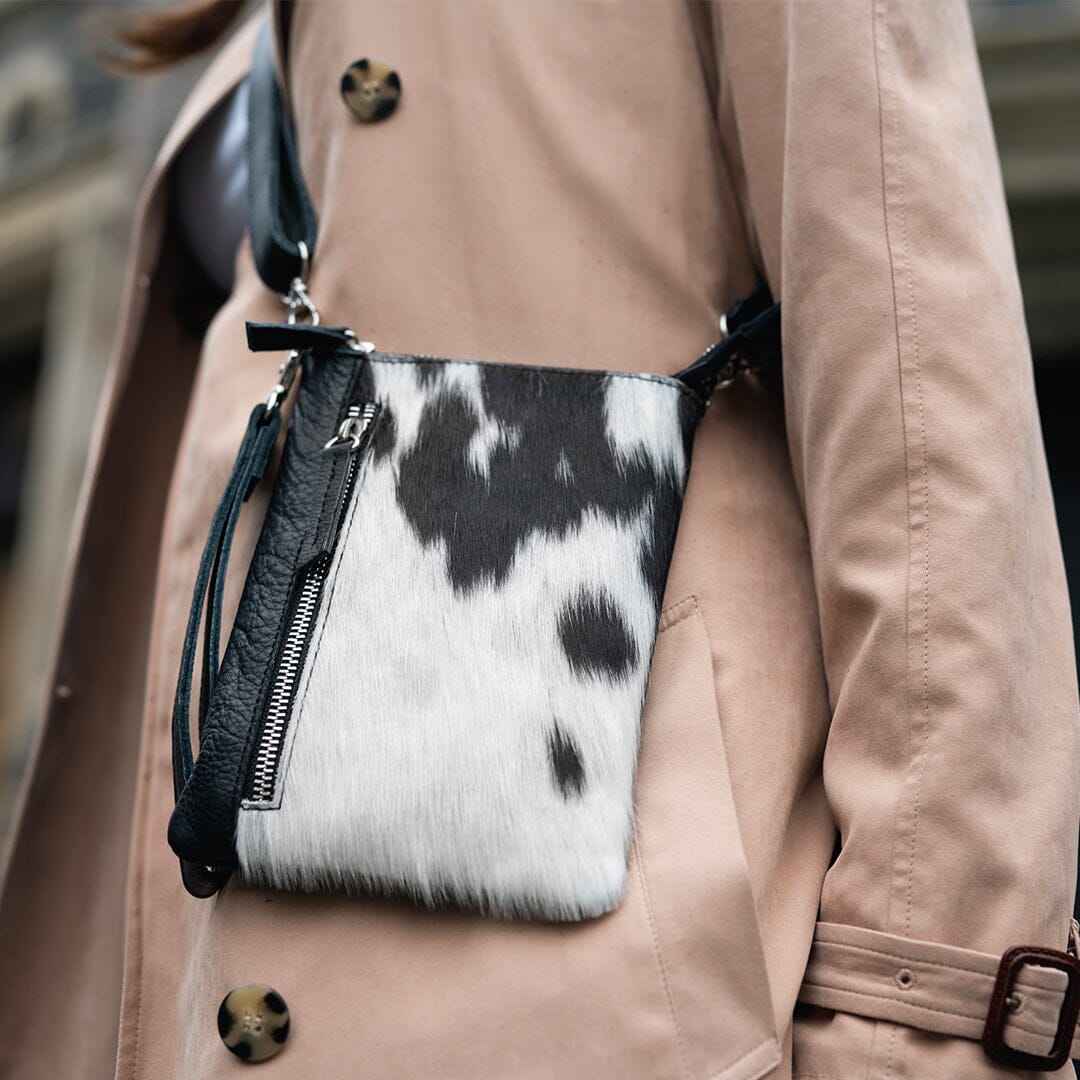 The Boomerang Cowhide Crossbody Phone Bag