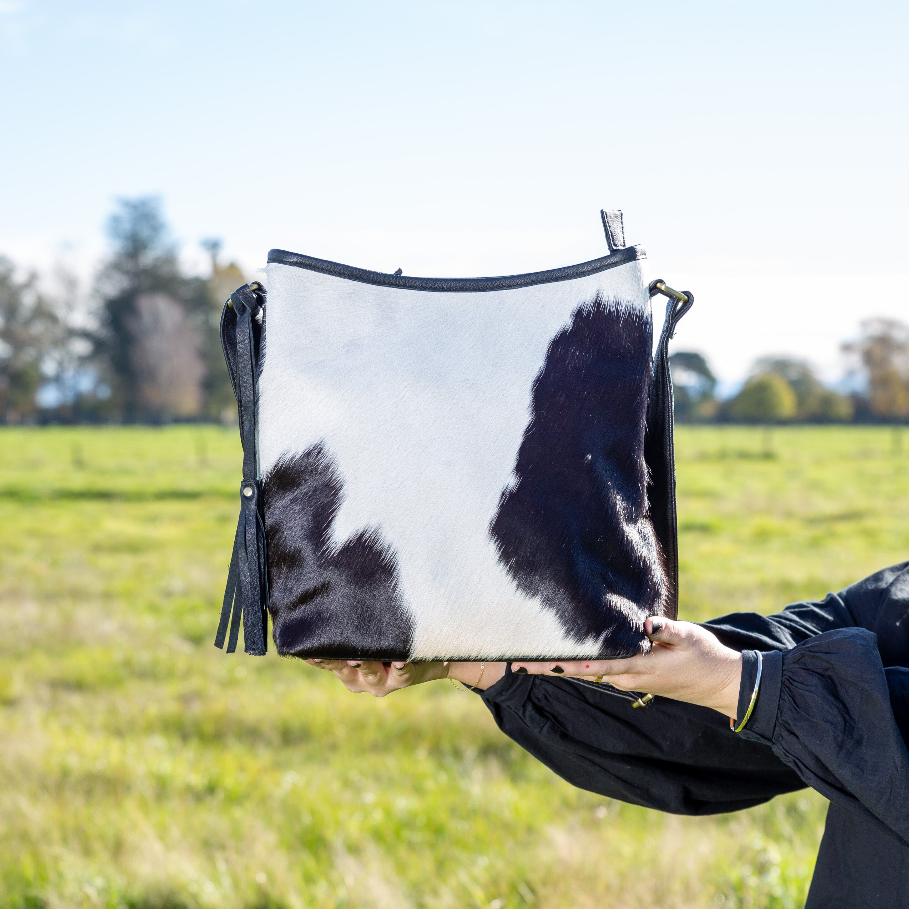 Buy Leather and cowhide tote