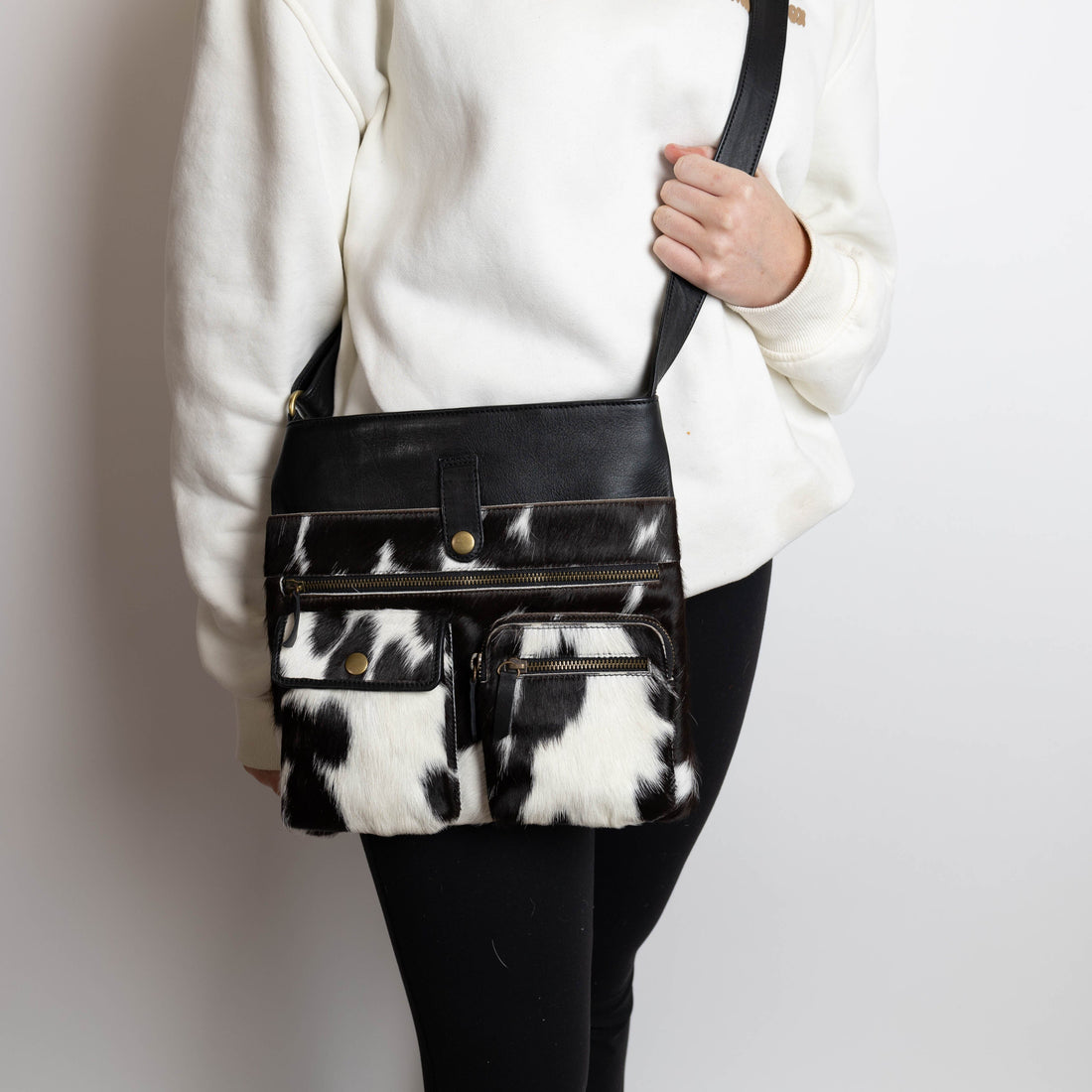 Pocketful Leather Cowhide Bag