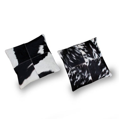 Four Panel Cowhide Cushion Cover