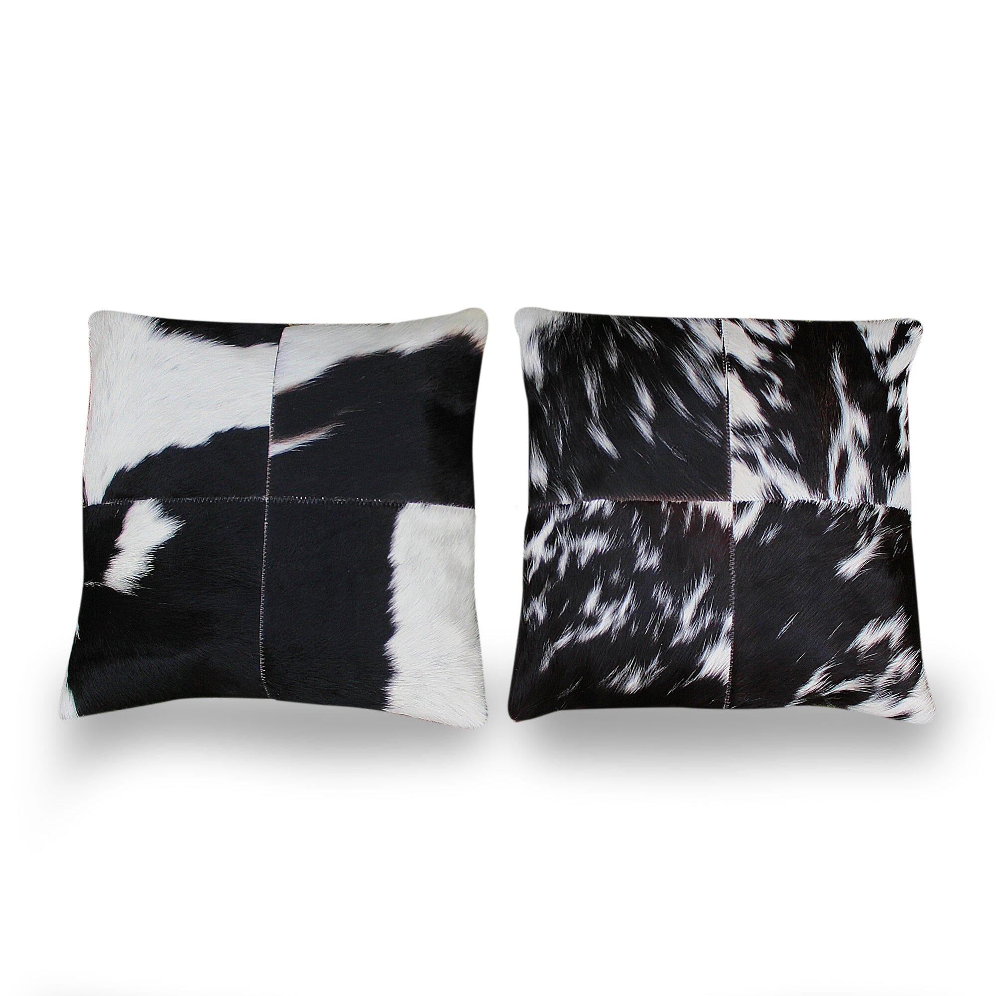 Four Panel Cowhide Cushion Cover