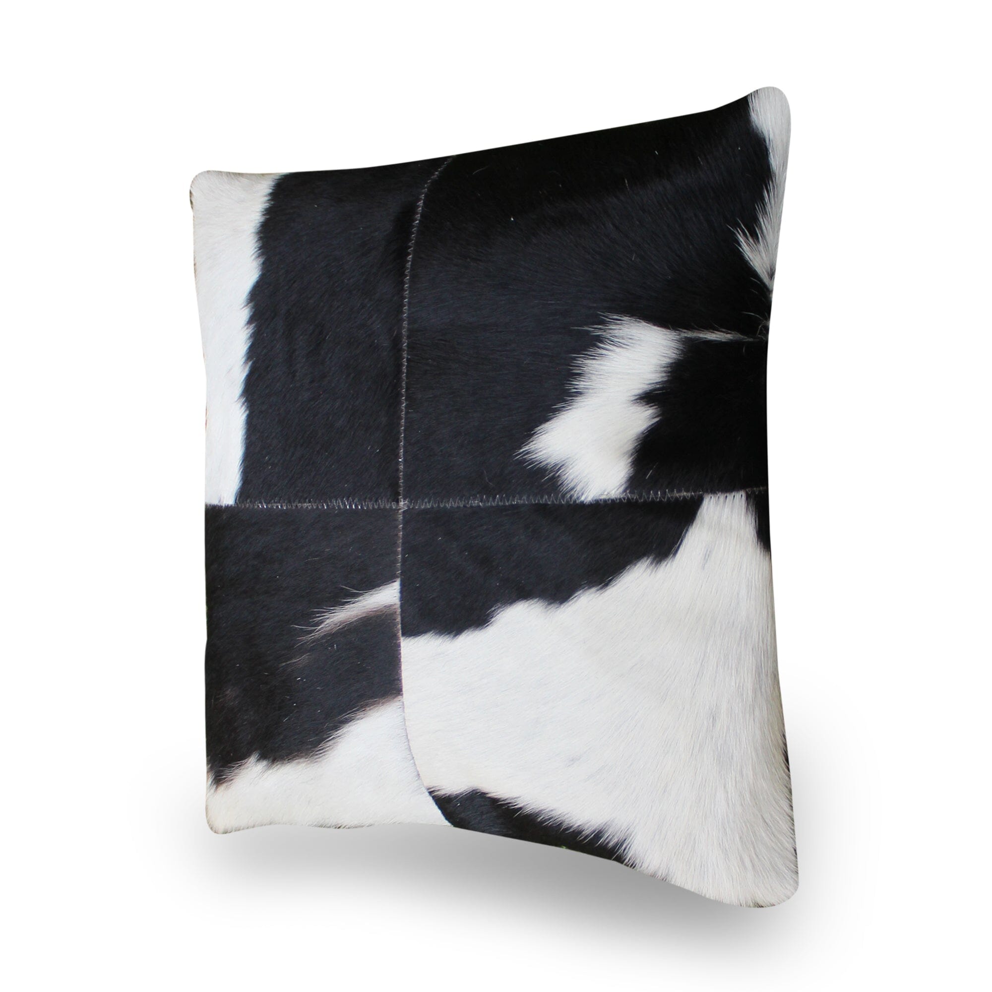 Four Panel Cowhide Cushion Cover