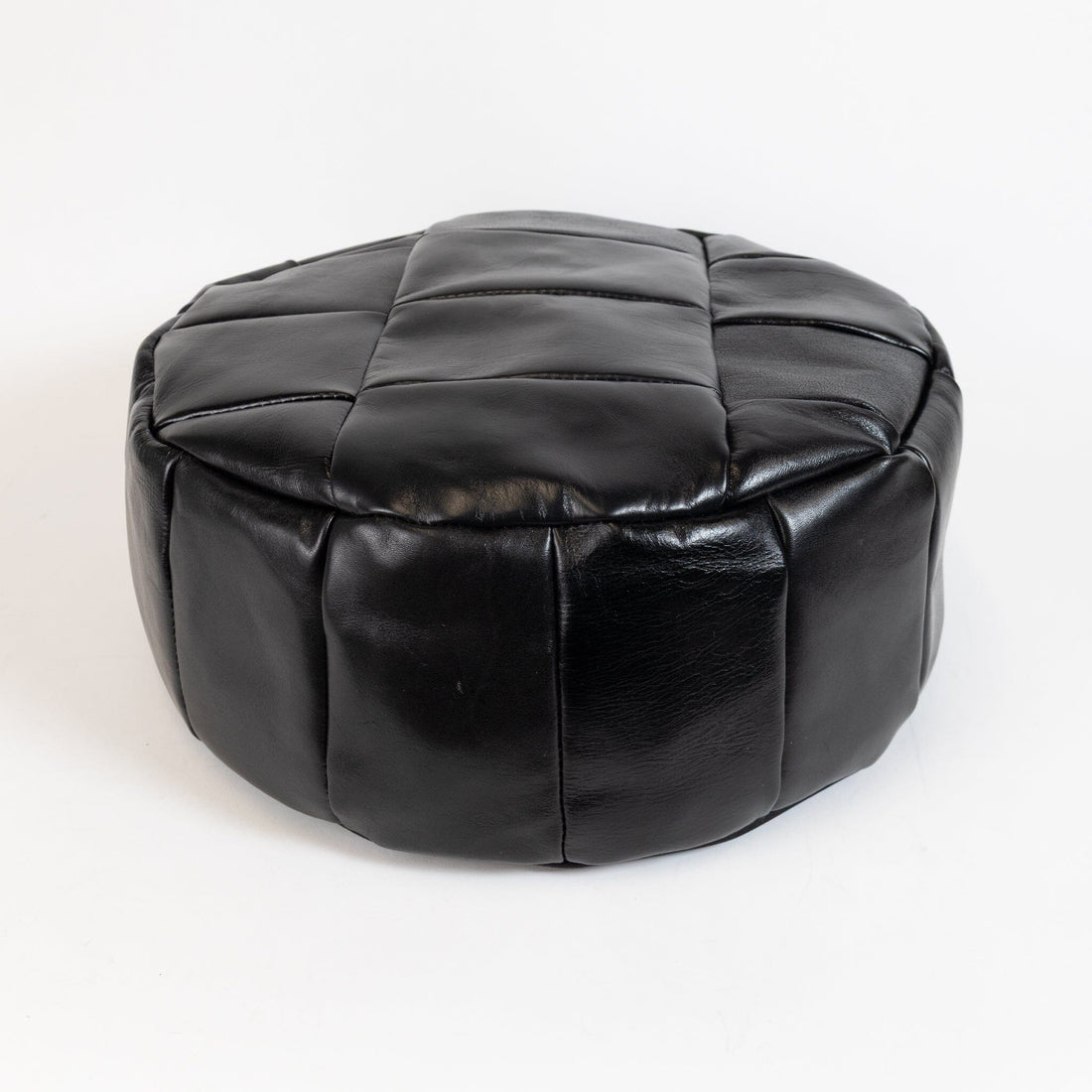 NZ Made Antique Leather Pouf