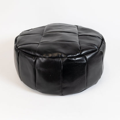 NZ Made Antique Leather Pouf