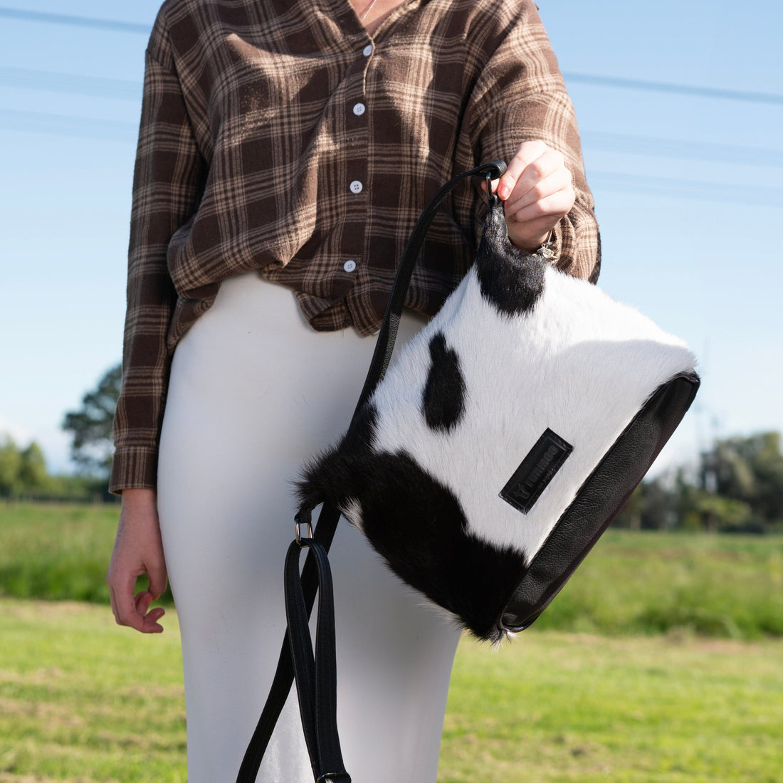 Cowhide Ms Monroe Crossbody Bag