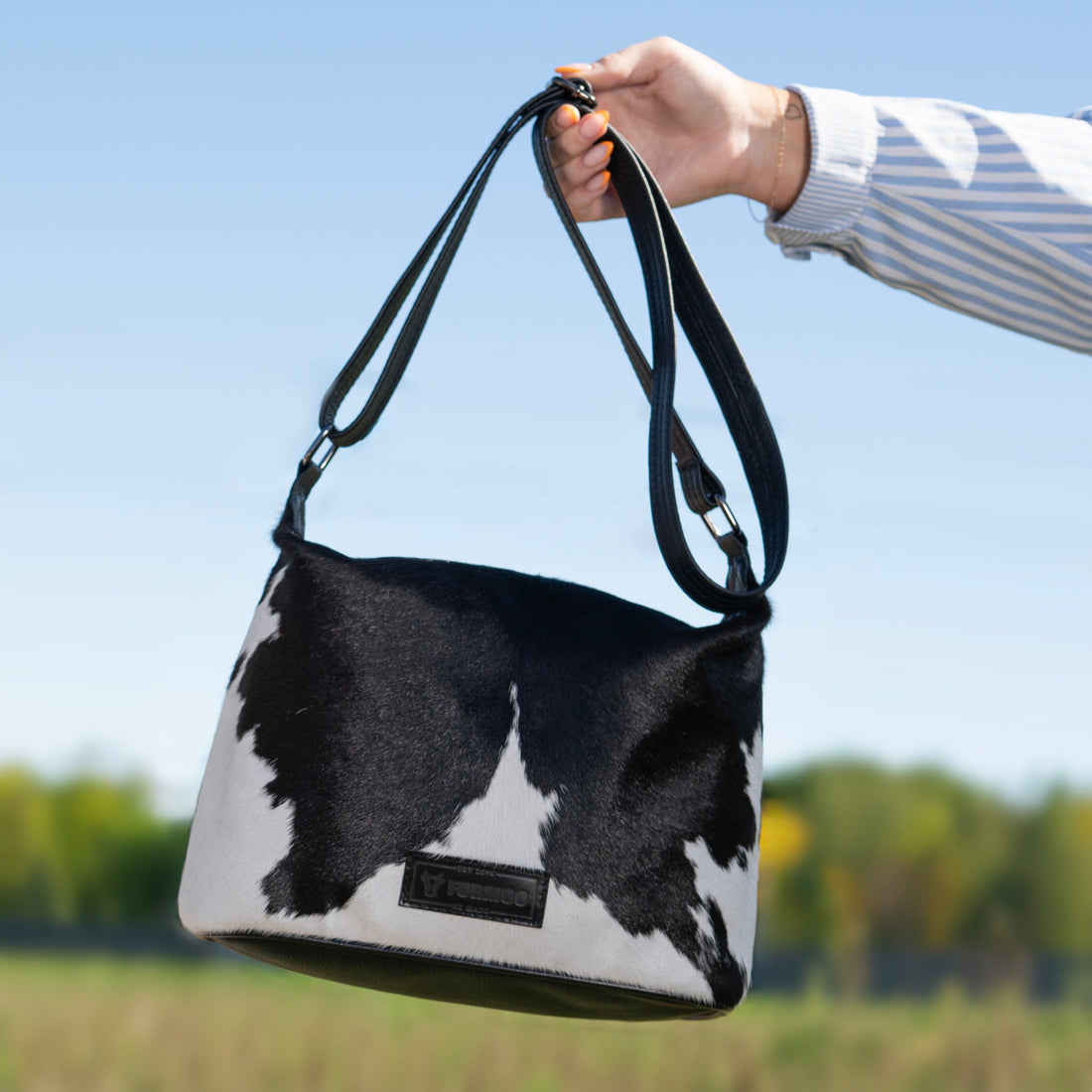 Cowhide Ms Monroe Crossbody Bag